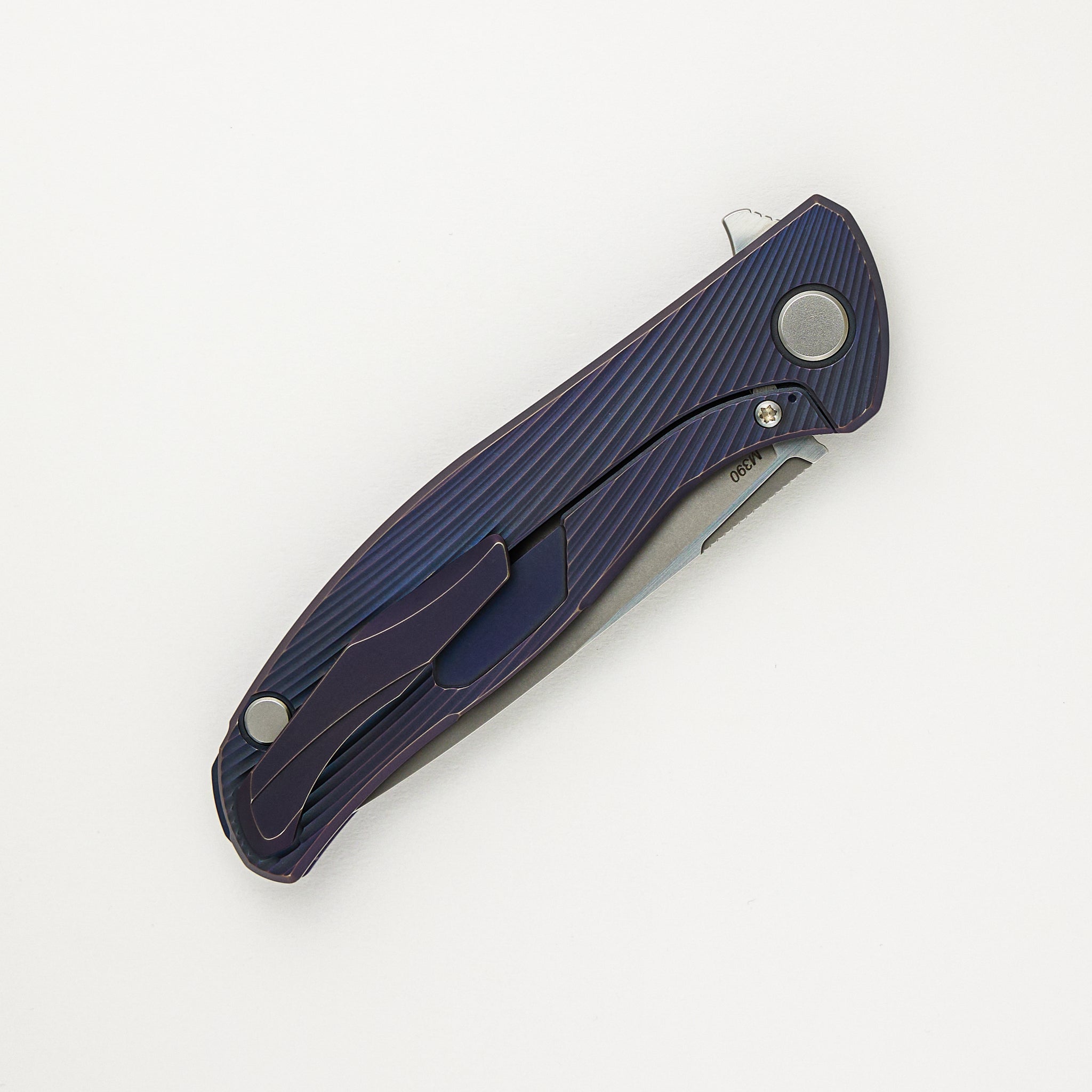 Hati TS - M390 Blade - Titanium/Purple G10 Handle - MRBS