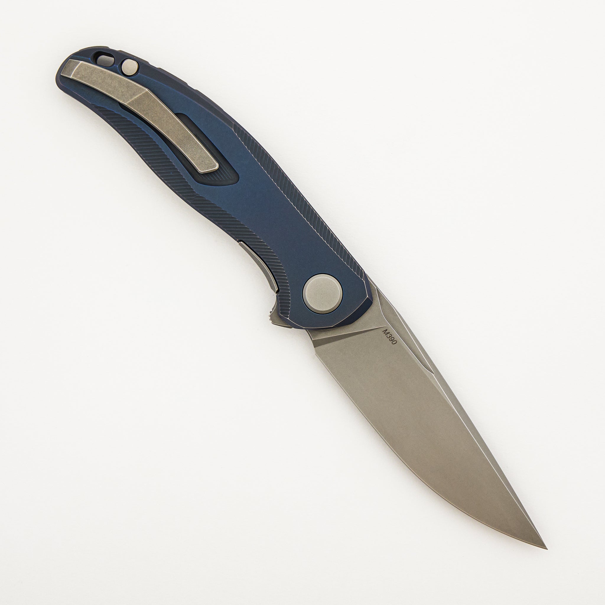 Stellar – Blue Titanium Handle – M390 Blade – MRBS