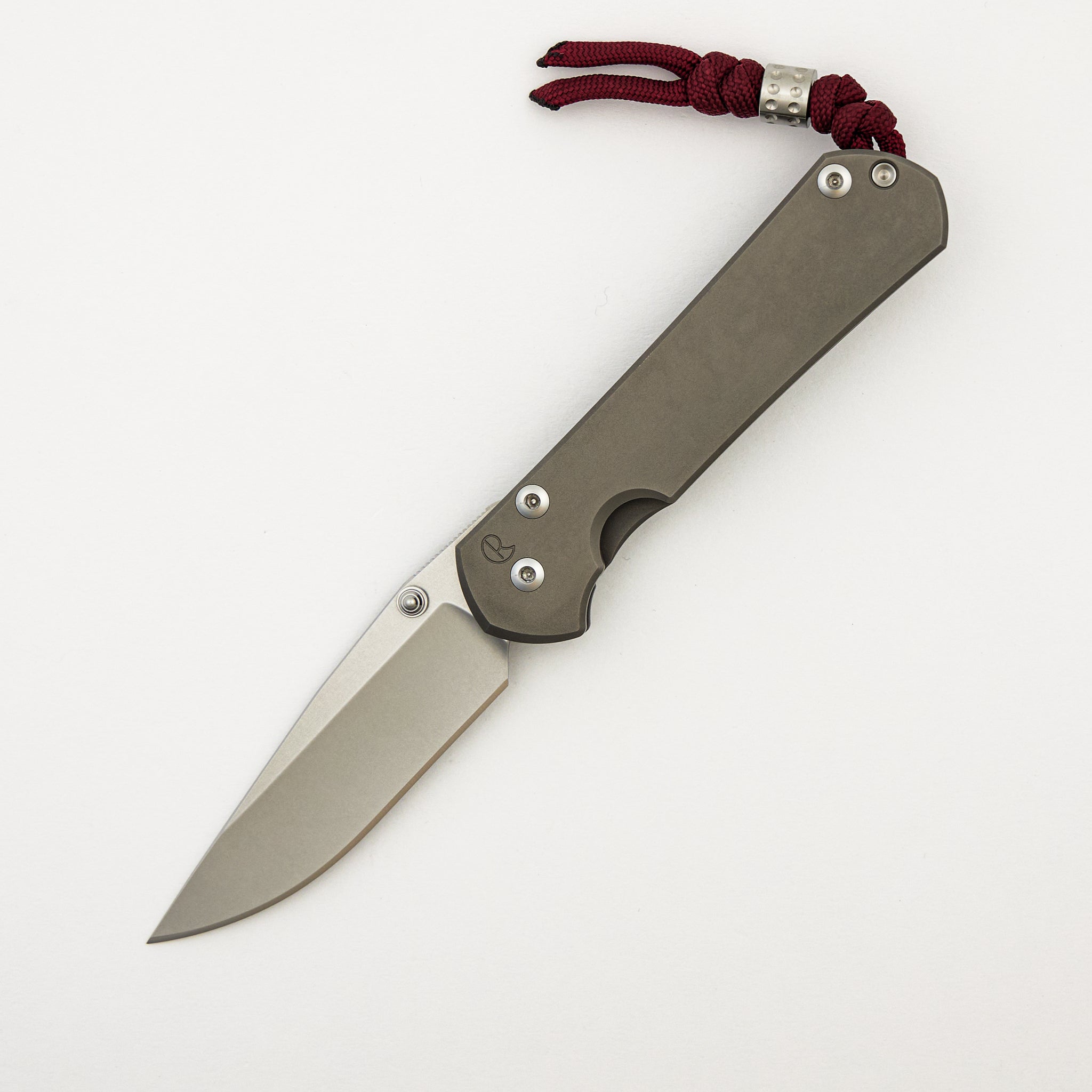 Small Sebenza 31 - Drop Point CPM MagnaCut Blade - Glass Blasted - Silver Double Thumb Lugs