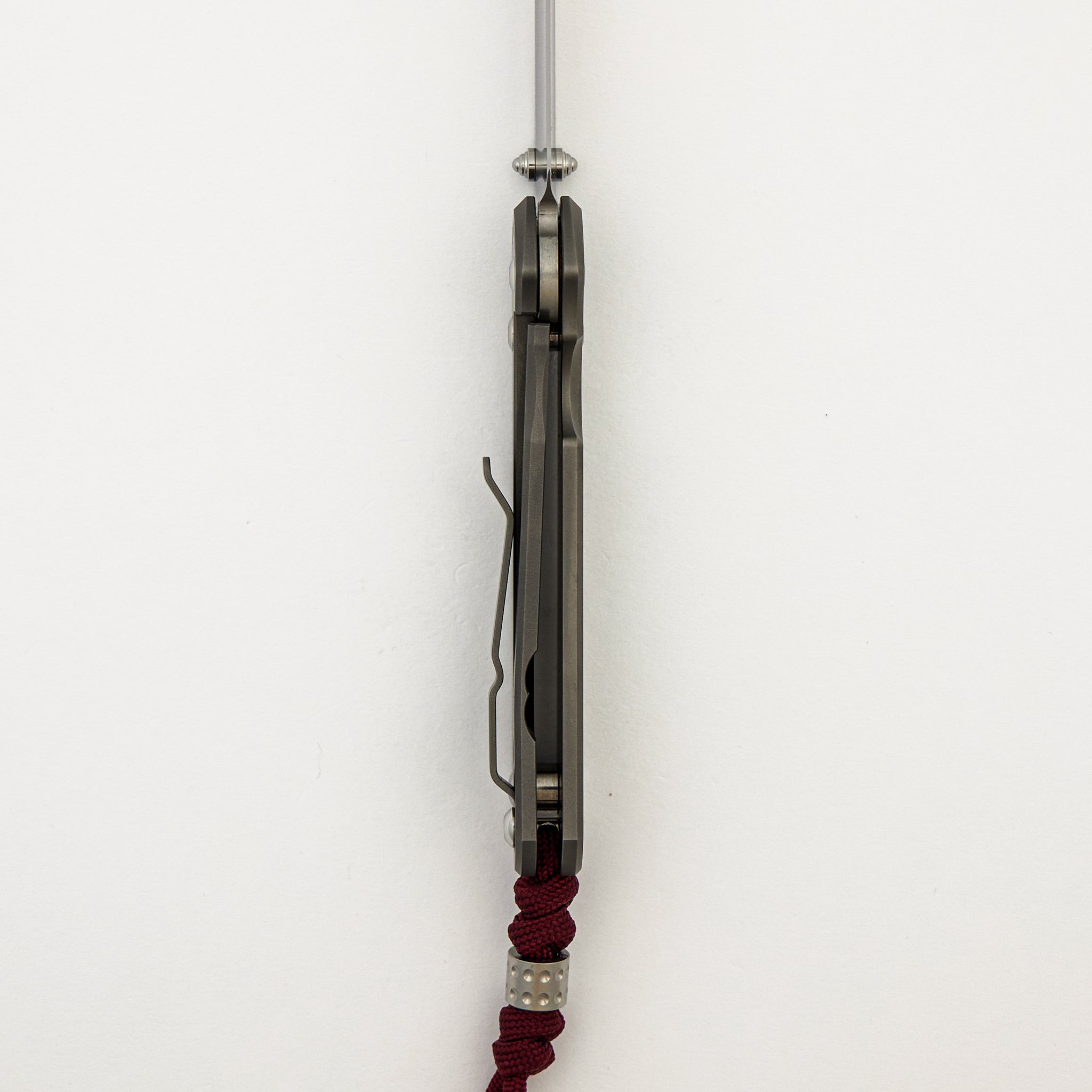 Small Sebenza 31 - Drop Point CPM MagnaCut Blade - Glass Blasted - Silver Double Thumb Lugs