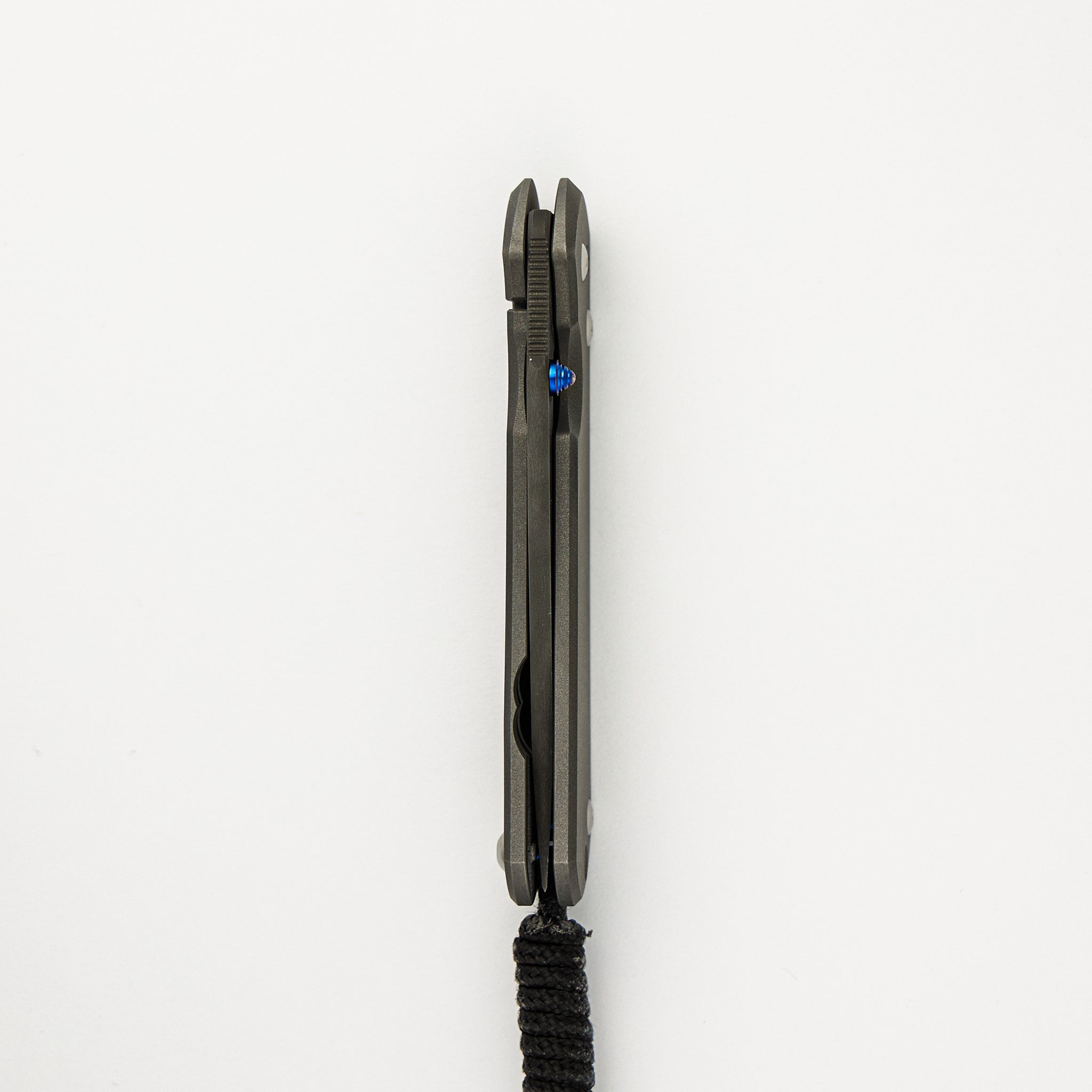 Small Sebenza 31 - Ladder Blade - Blue Single Thumb Lug