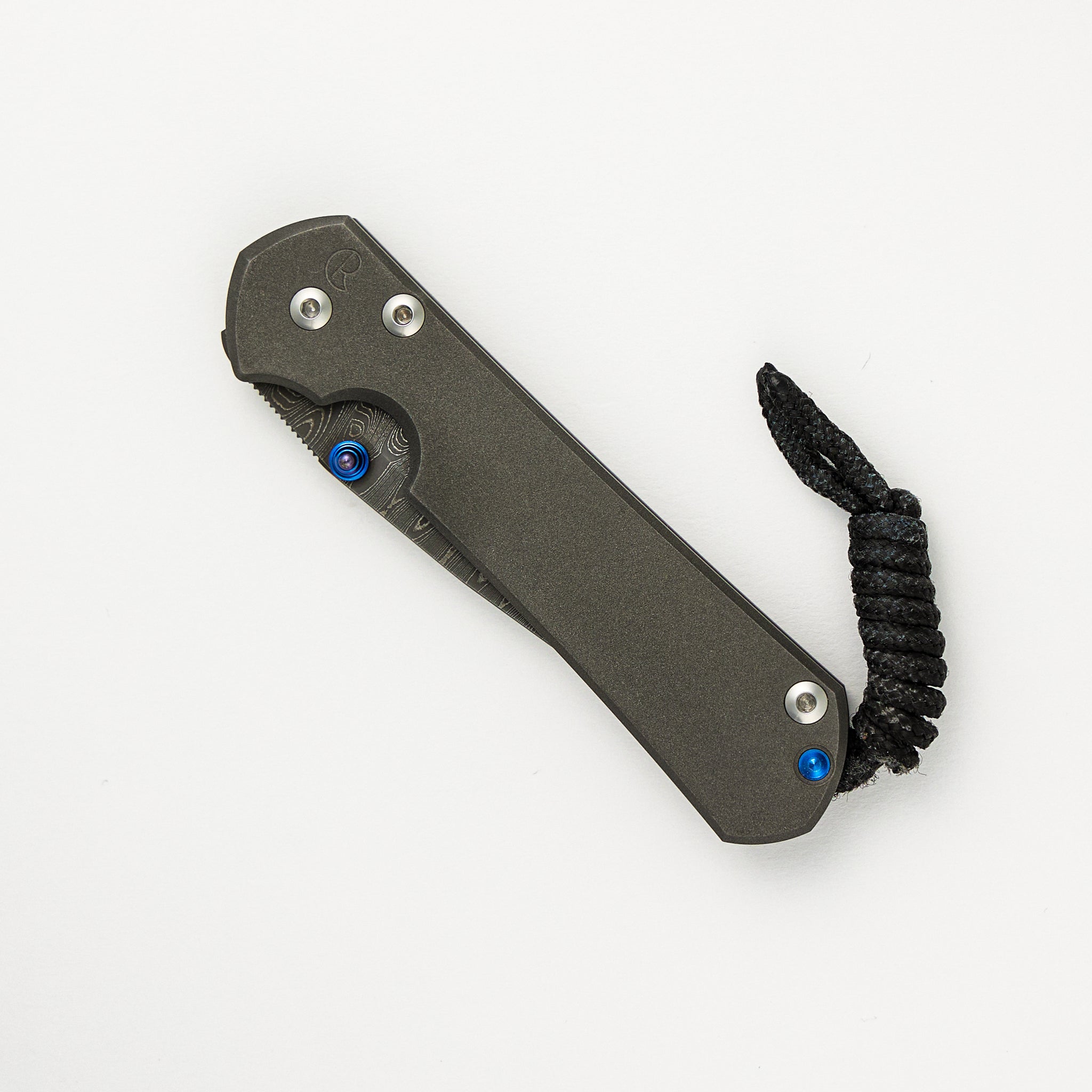 Small Sebenza 31 - Ladder Blade - Blue Single Thumb Lug