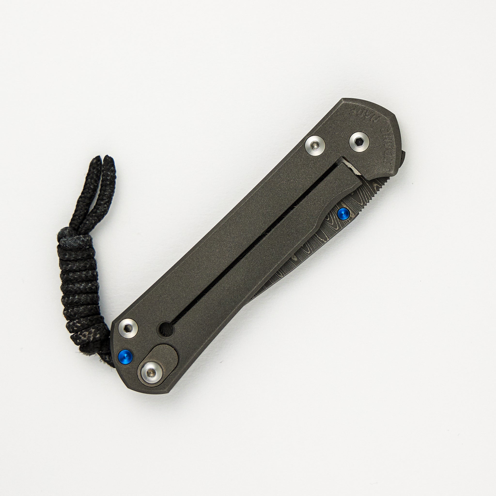 Small Sebenza 31 - Ladder Blade - Blue Single Thumb Lug