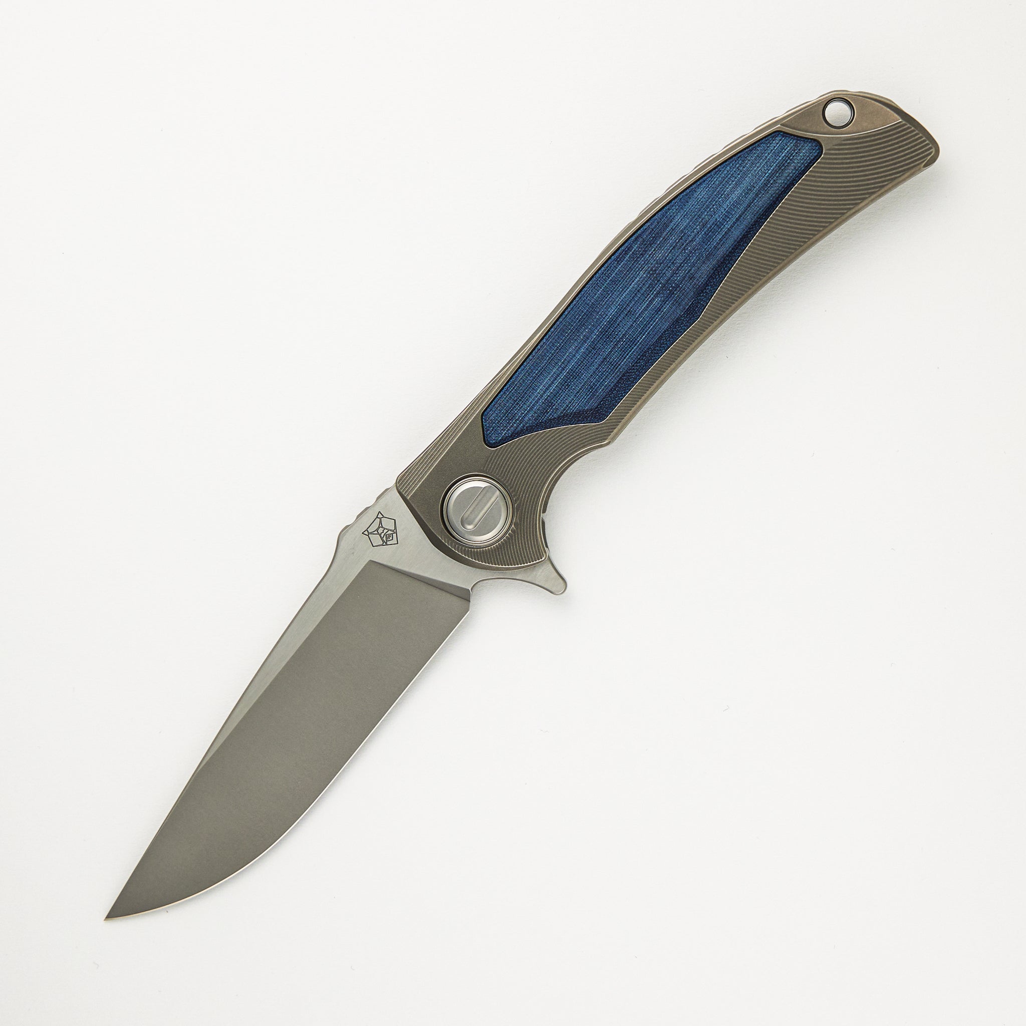 "Limited Edition" Denim Overkill - S90V Blade - Titanium Handle W/ Jeans Micarta Inlays - SRRBS (RJ Martin Design)