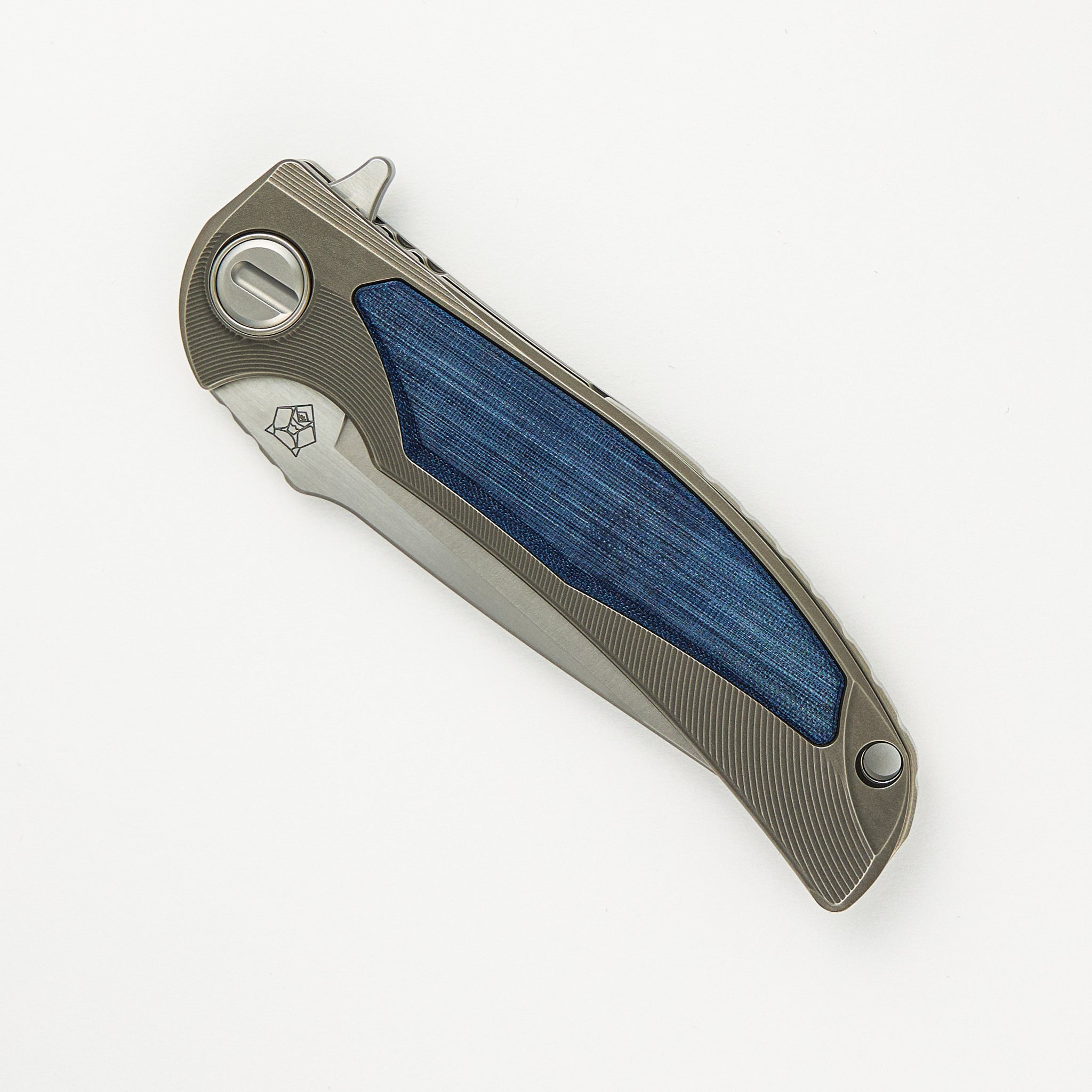 "Limited Edition" Denim Overkill - S90V Blade - Titanium Handle W/ Jeans Micarta Inlays - SRRBS (RJ Martin Design)