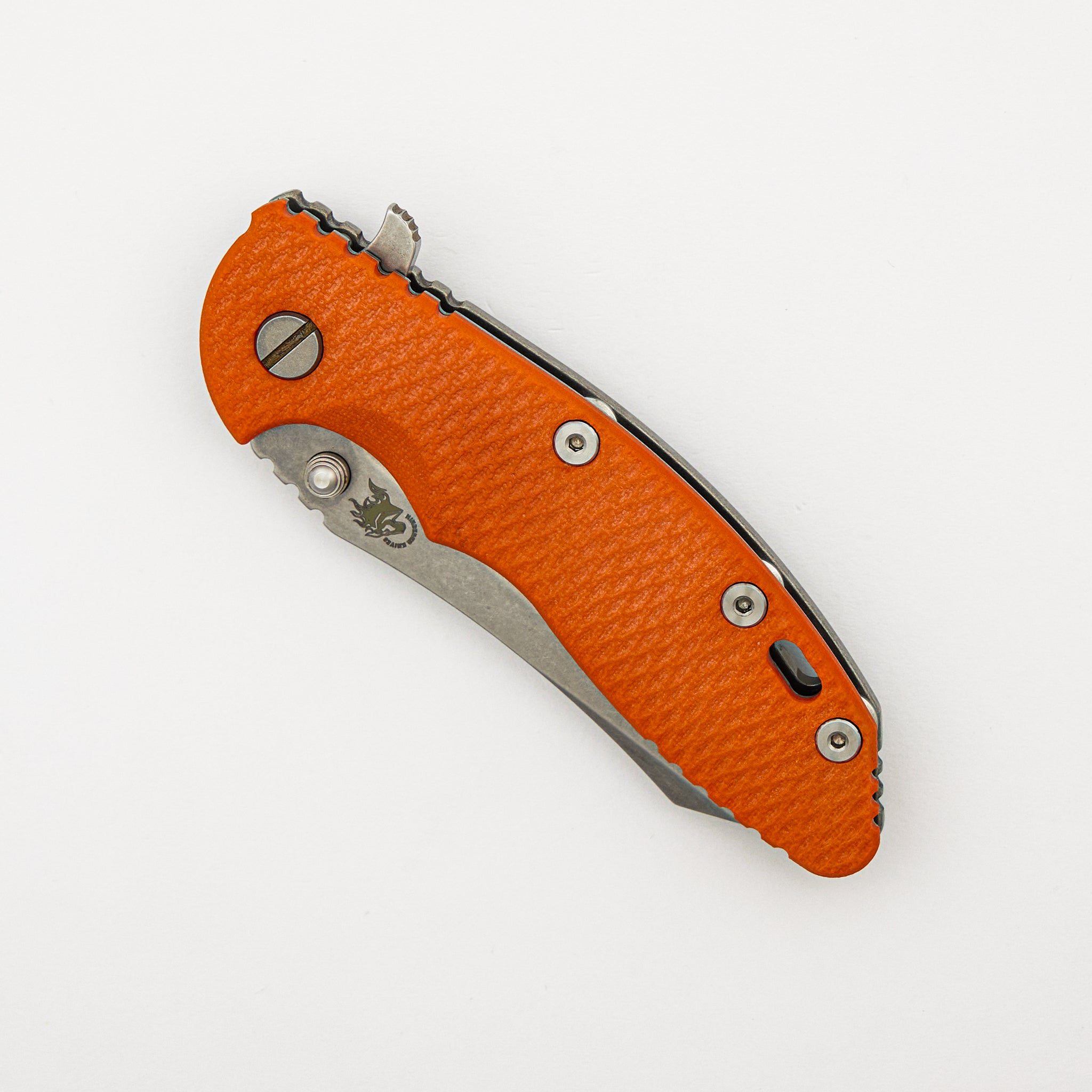 XM-18 3.5″ – S35VN Skinner - Stonewash - Orange G10