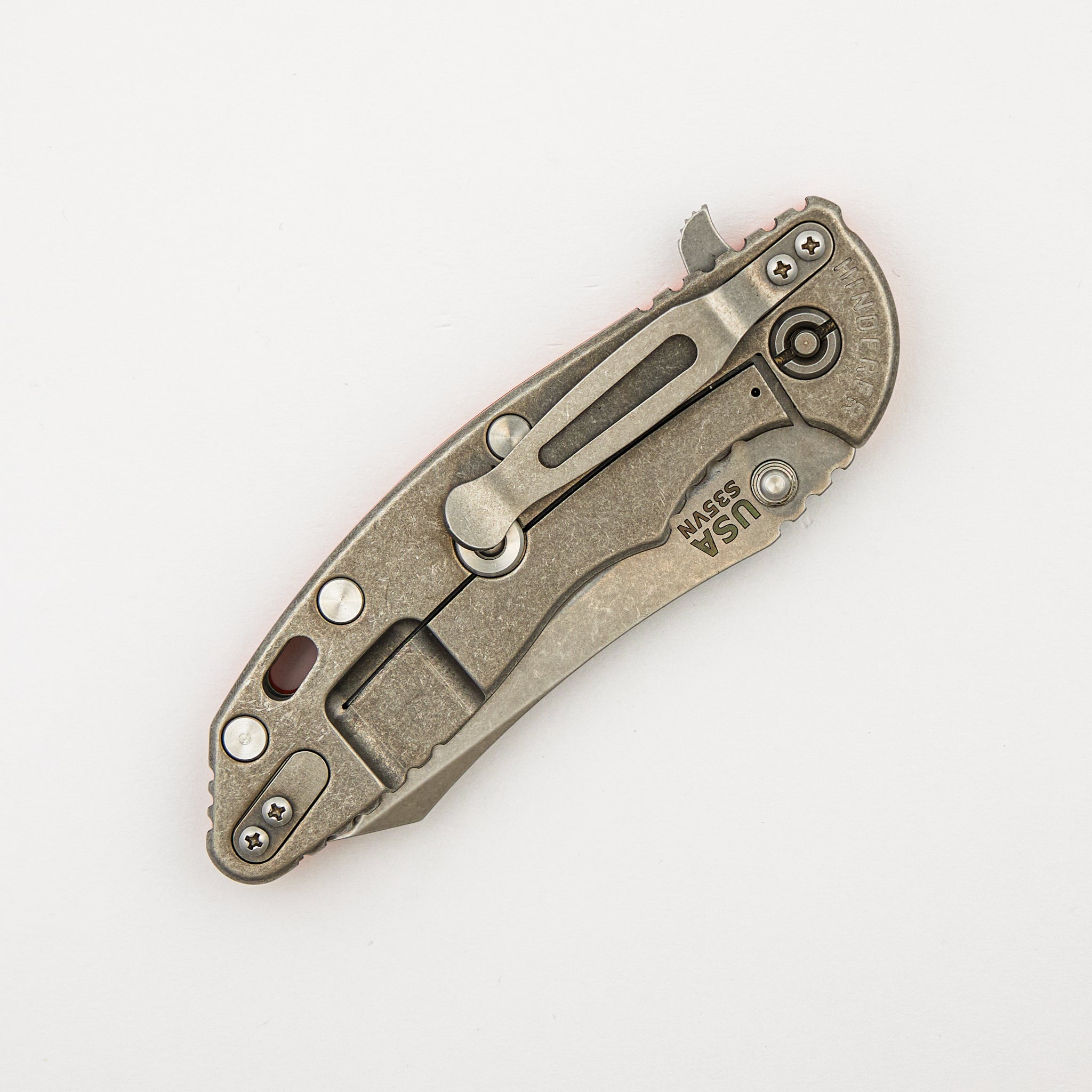 XM-18 3.5″ – S35VN Skinner - Stonewash - Orange G10
