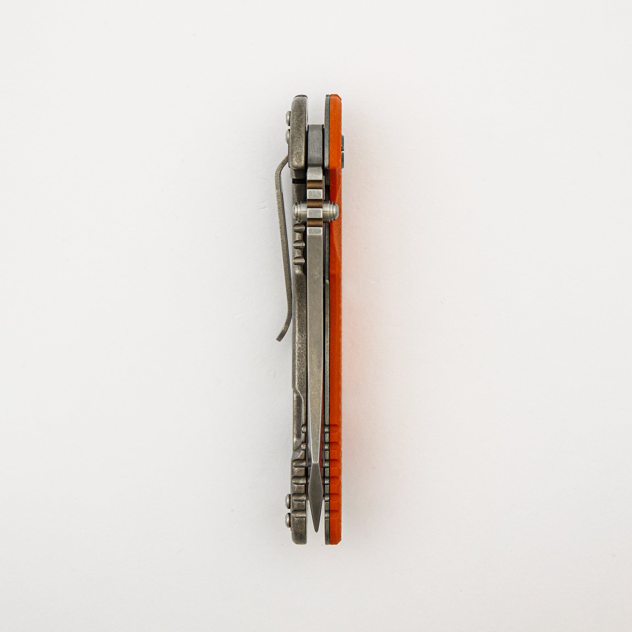 XM-18 3.5″ – S35VN Skinner - Stonewash - Orange G10