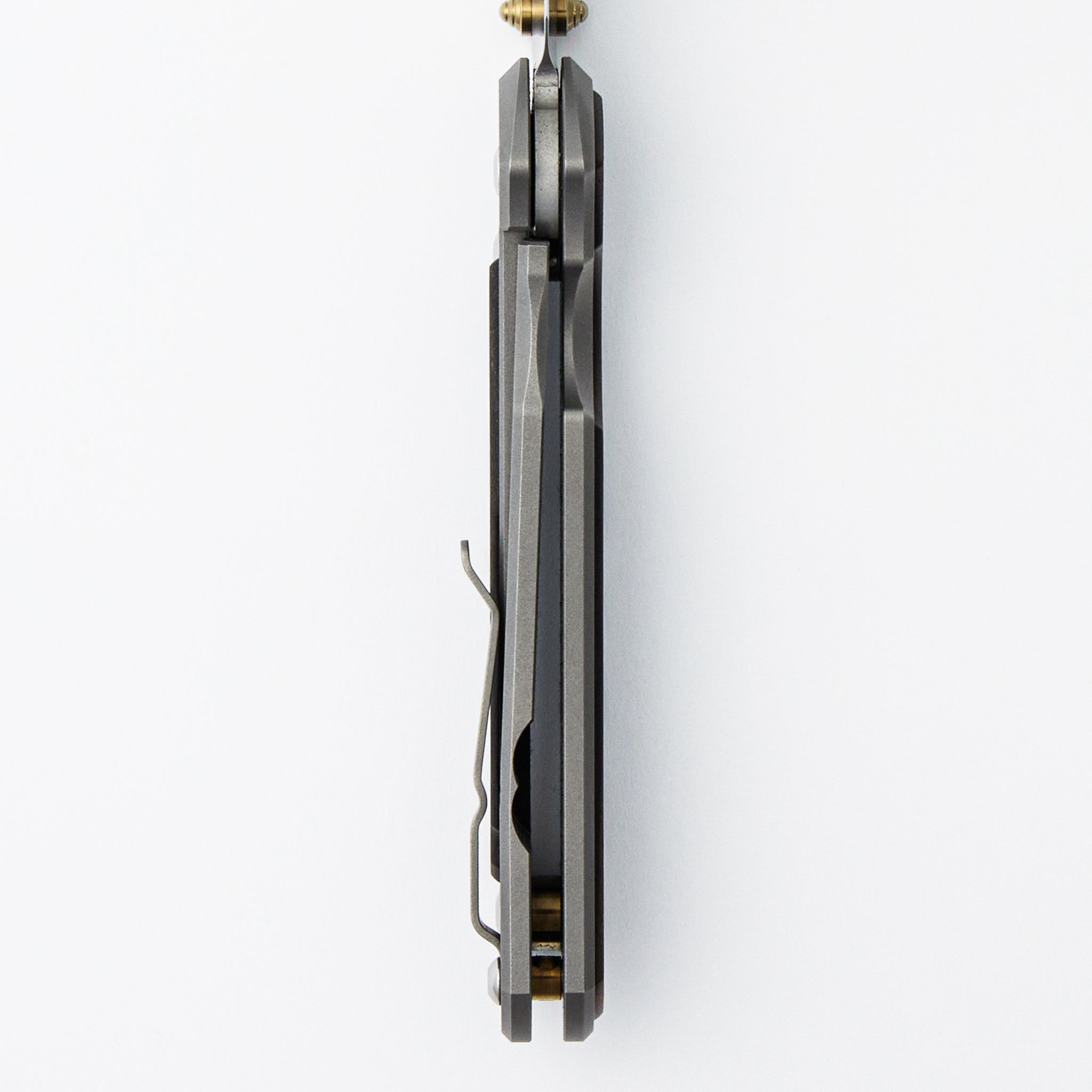 Large Sebenza 31 Macassar Inlay - Drop Point CPM S45VN Blade - Gold Double Thumb Lugs