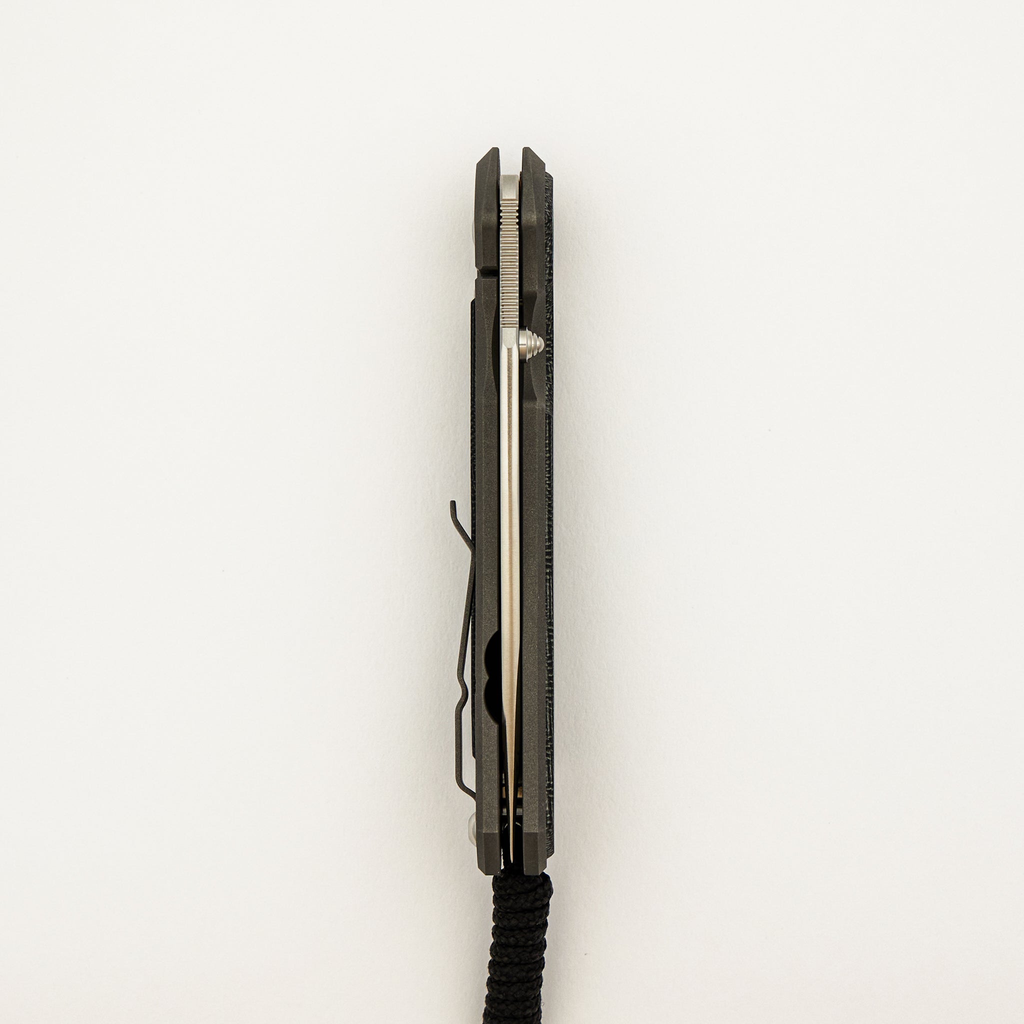 Large Sebenza 31 - Black Canvas Micarta Inlay - Drop Point CPM MagnaCut Blade - Silver Single Thumb Lug