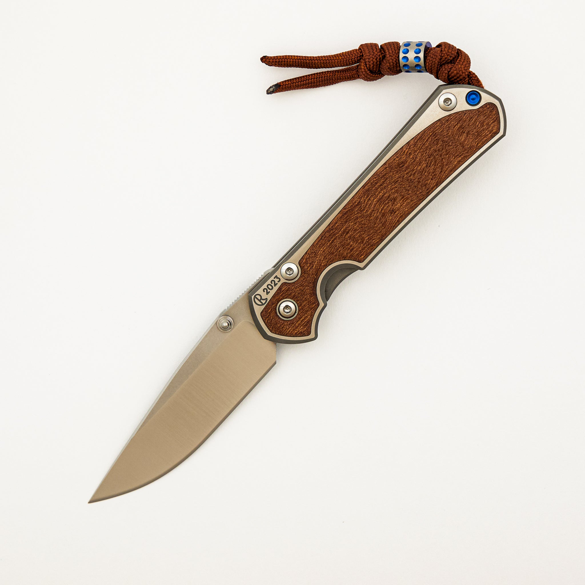 Small Sebenza 31 Annual 2023 - Sapele Mahogany Inlay - Polished Drop P