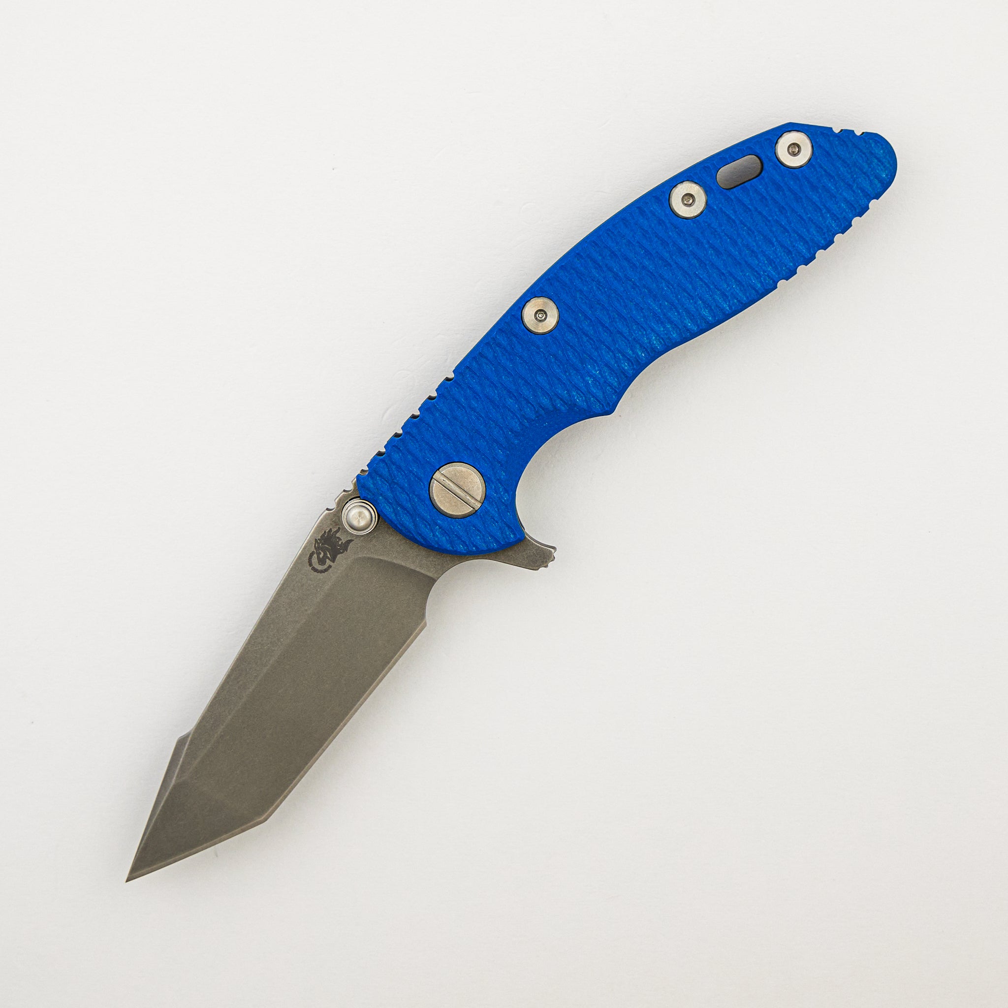 XM-18 3.0" - S45VN Harpoon Tanto - Tri-Way - Battle Blue - Blue G10