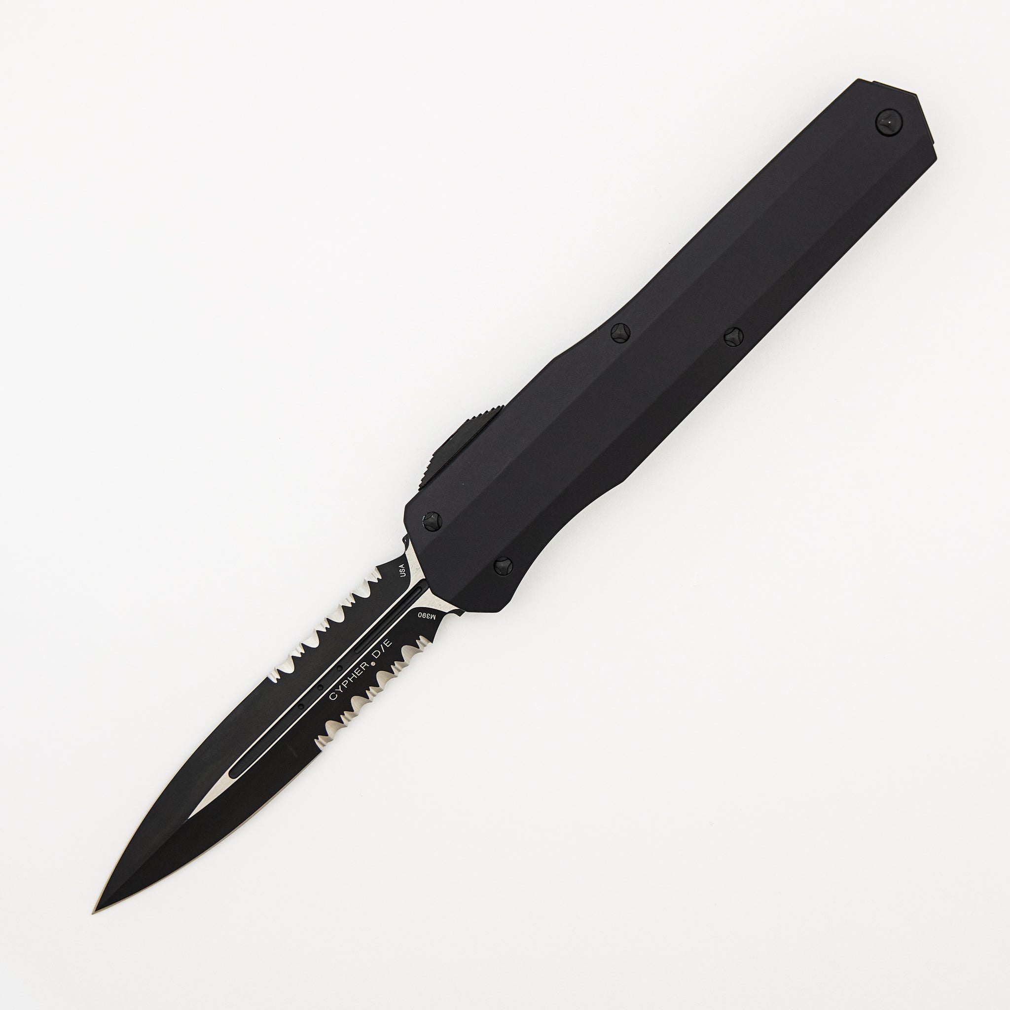 Cypher - D/E Partial Serrated M390 Tactical Standard 242S-2T
