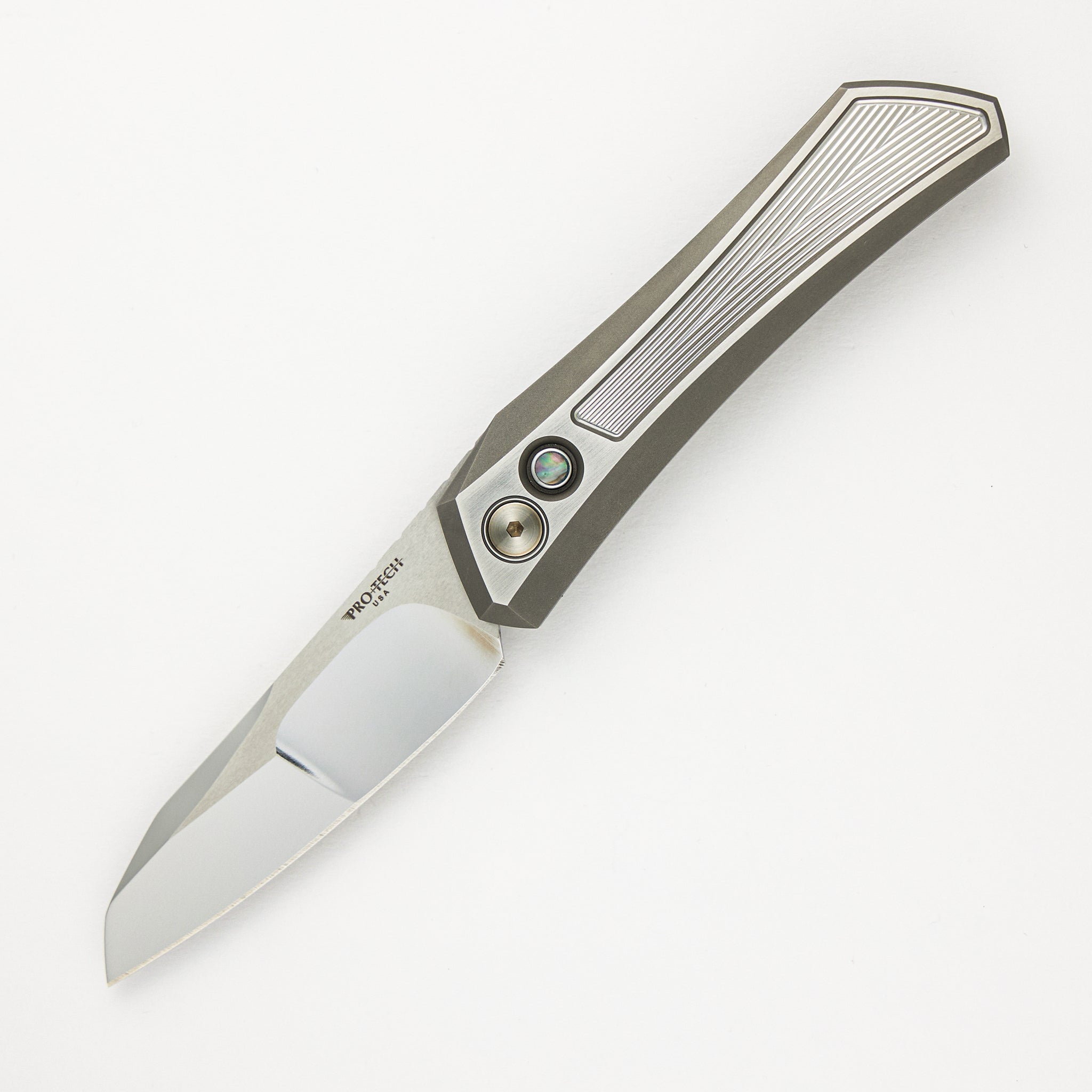 Pro-Tech Knives / Sinkevich Design Oligarch - Mirror Polish Blade - Pearl Button