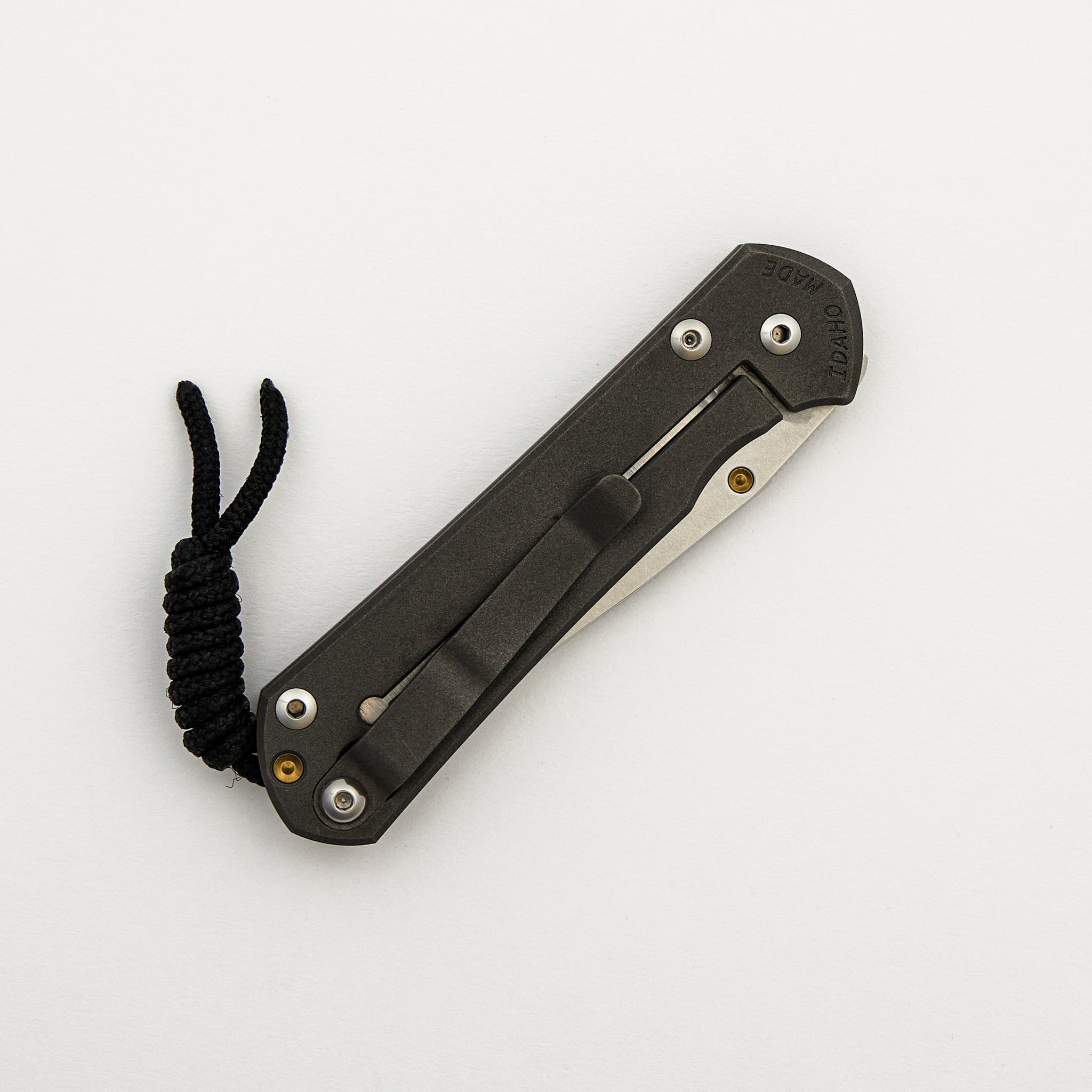 Small Sebenza 31 Unique Graphic "Morning Sun" W/ Citrine - Drop Point CPM MagnaCut Blade - Gold Single Thumb Lug