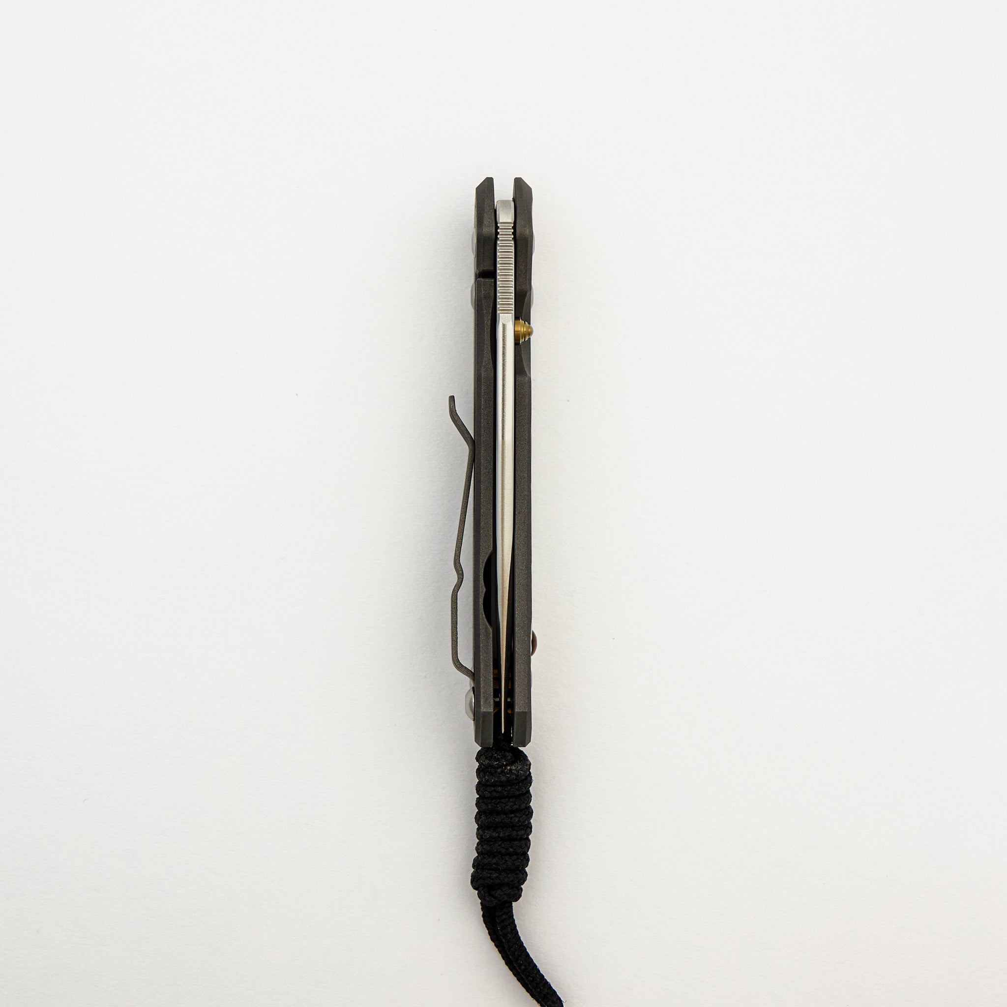 Small Sebenza 31 Unique Graphic "Morning Sun" W/ Citrine - Drop Point CPM MagnaCut Blade - Gold Single Thumb Lug