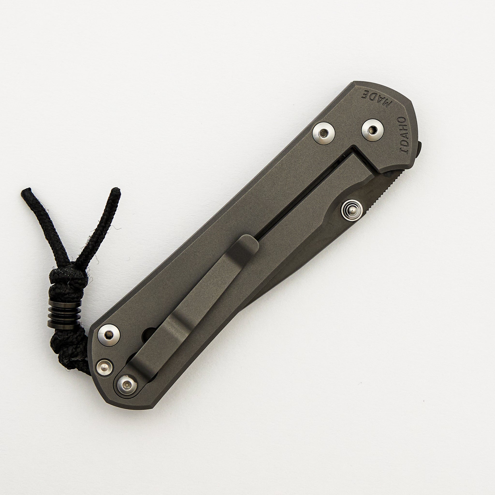 Large Sebenza 31 - DLC Coated Drop Point CPM S45VN - Glass Blasted - Silver Double Lugs