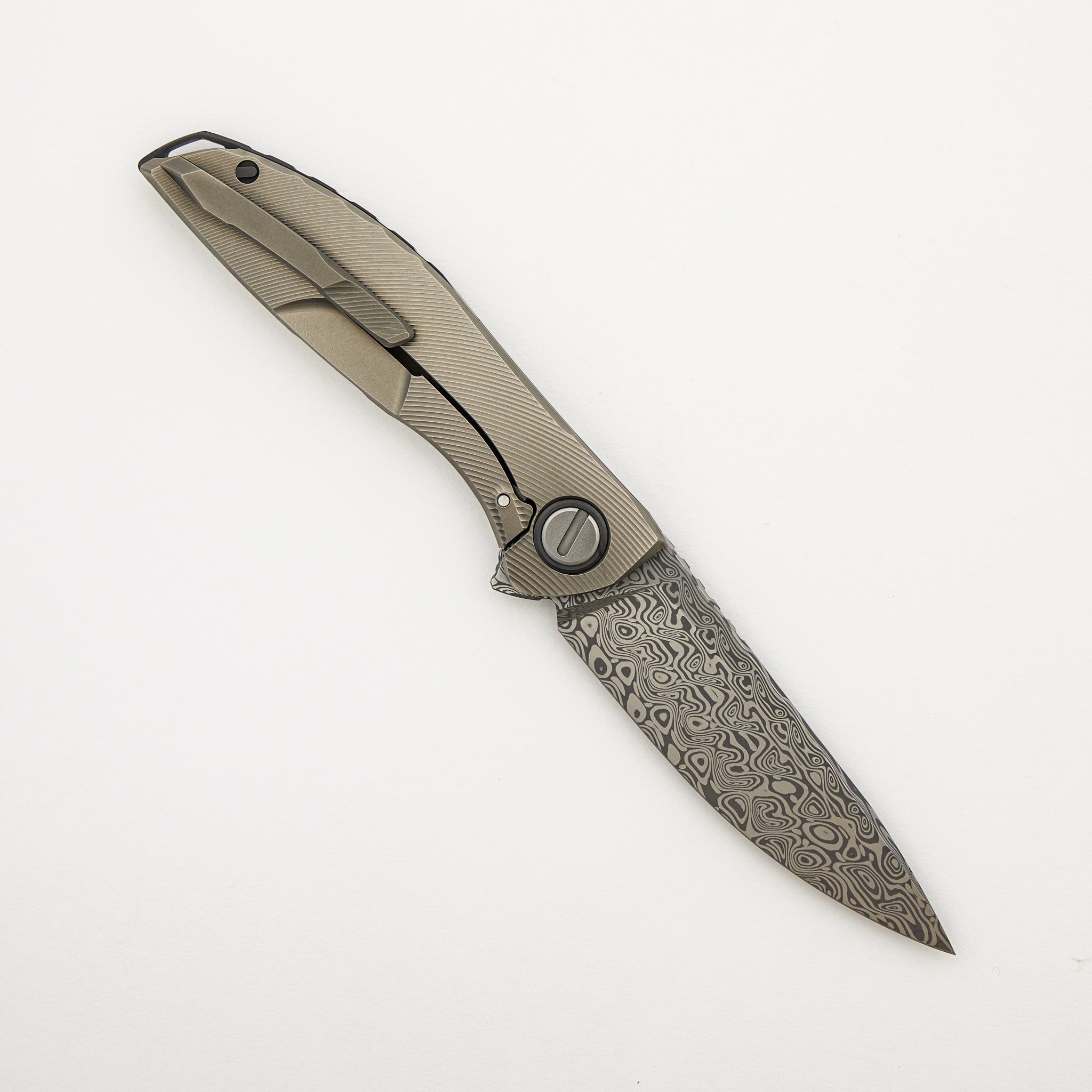 NeOn Custom Division - Titanium Handle - Damasteel Blade - SRBS