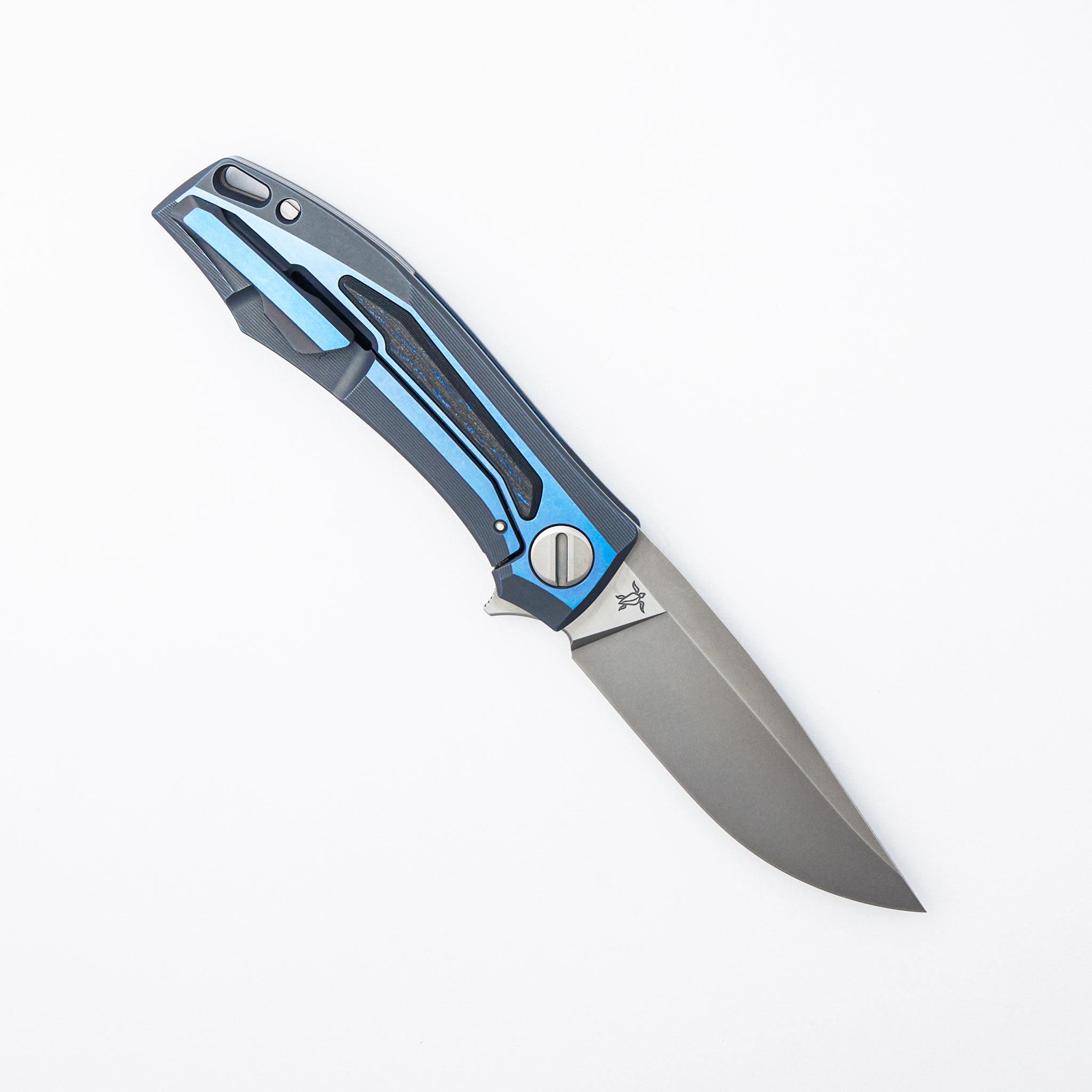 Stormy KMP (RKMP) - S90V Blade - Titanium/Wind & Rain CarboTi Handle - SRRBS (Charles Marlowe Design)