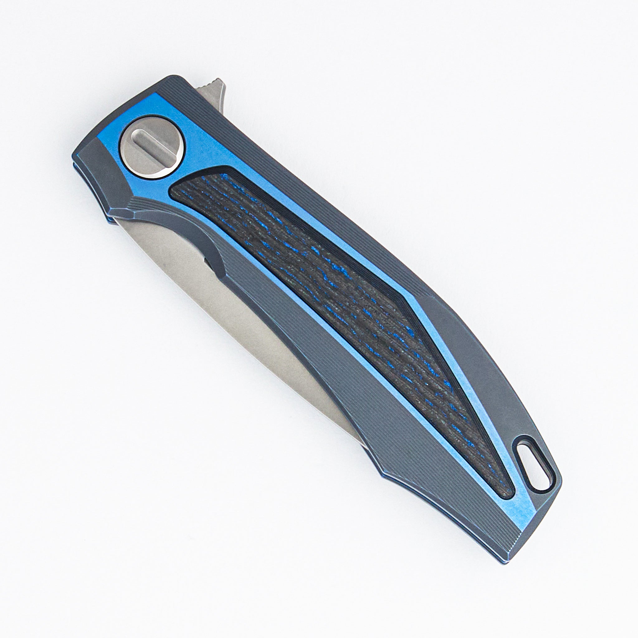 Stormy KMP (RKMP) - S90V Blade - Titanium/Wind & Rain CarboTi Handle - SRRBS (Charles Marlowe Design)