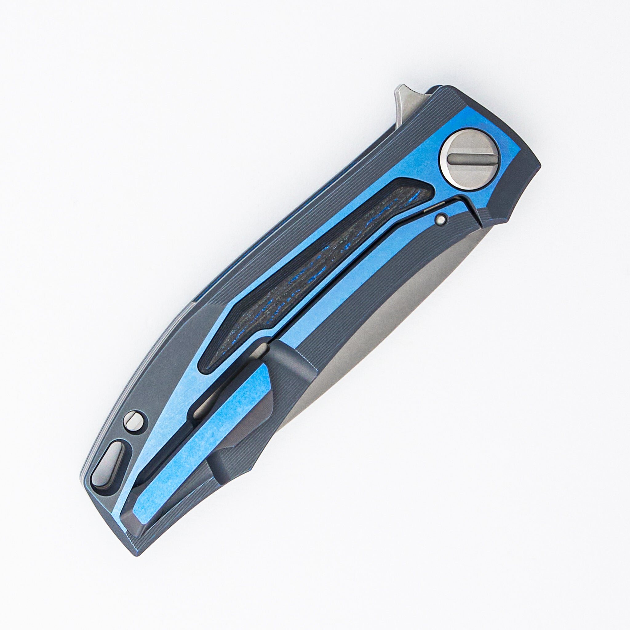 Stormy KMP (RKMP) - S90V Blade - Titanium/Wind & Rain CarboTi Handle - SRRBS (Charles Marlowe Design)