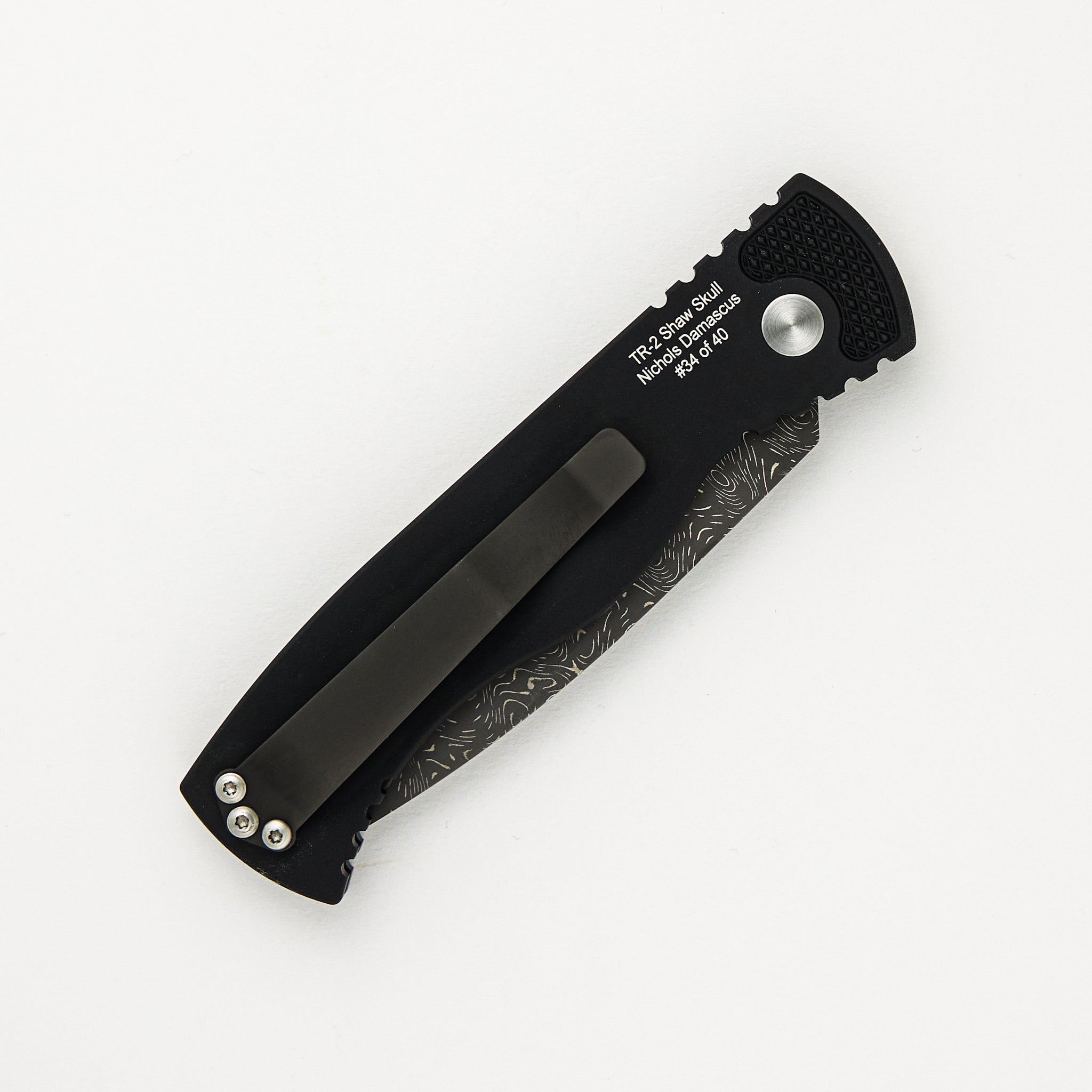 TR-2 - Black Aluminum Handle W/ Shaw Skull - Chad Nichols Blade - Custom Limited Edition #34 of 40