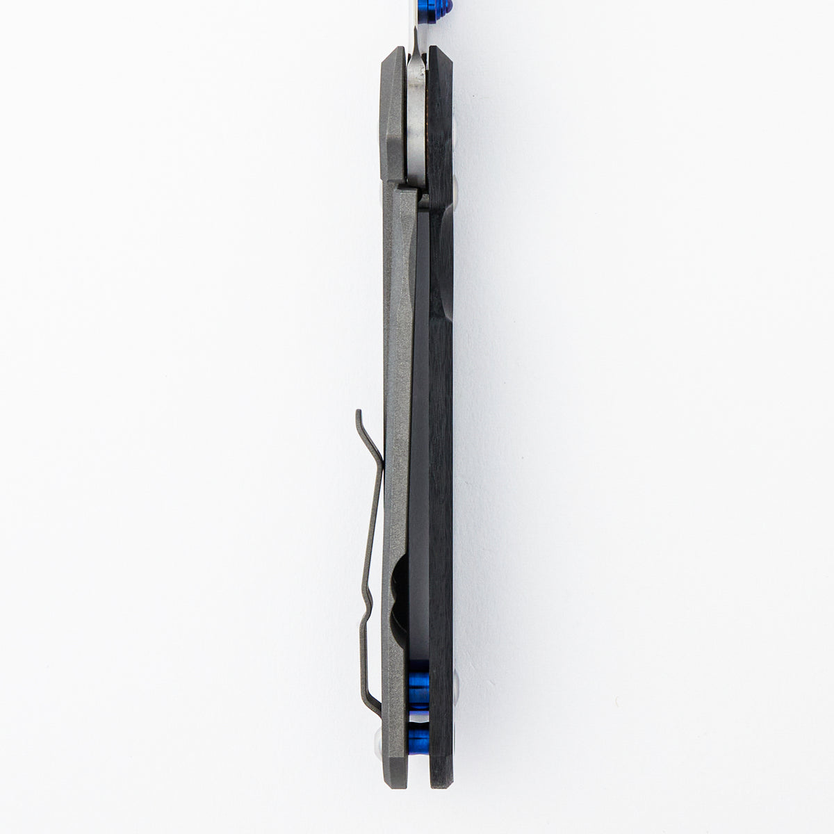 Large Sebenza 31 - Carbon Fiber Front - Tanto CPM MagnaCut Blade - Blue Single Thumb Lug