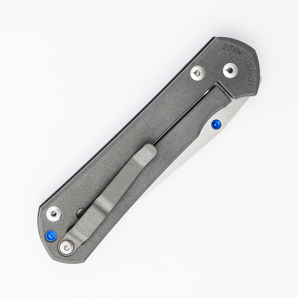 Large Sebenza 31 - Carbon Fiber Front - Tanto CPM MagnaCut Blade - Blue Single Thumb Lug