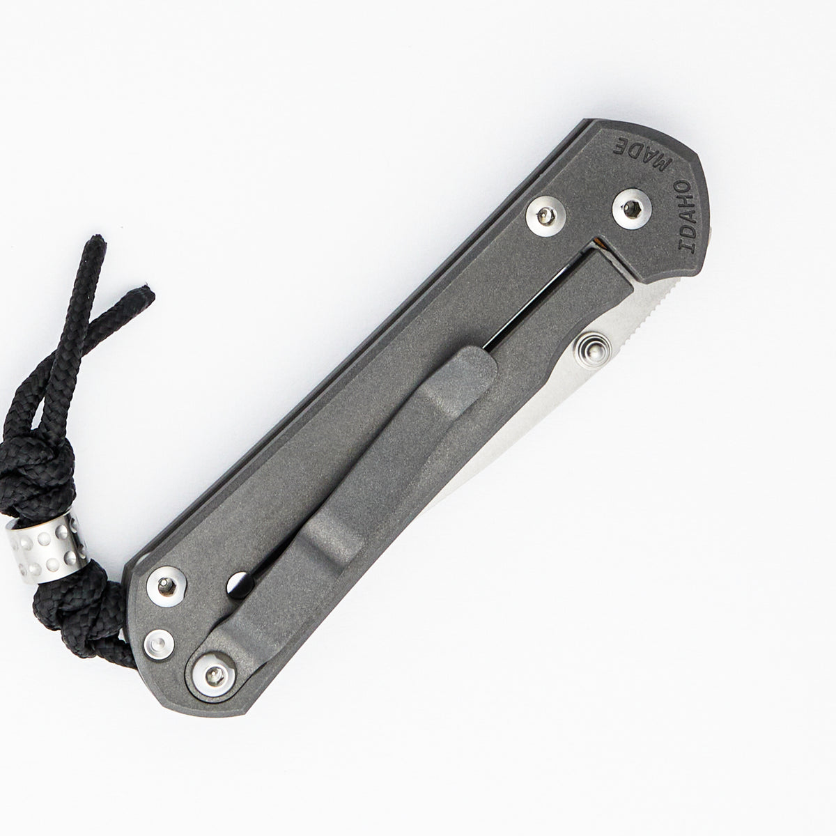 Small Sebenza 31 Unique Graphic - Onyx - Drop Point CPM MagnaCut Blade - Silver Double Thumb Lugs
