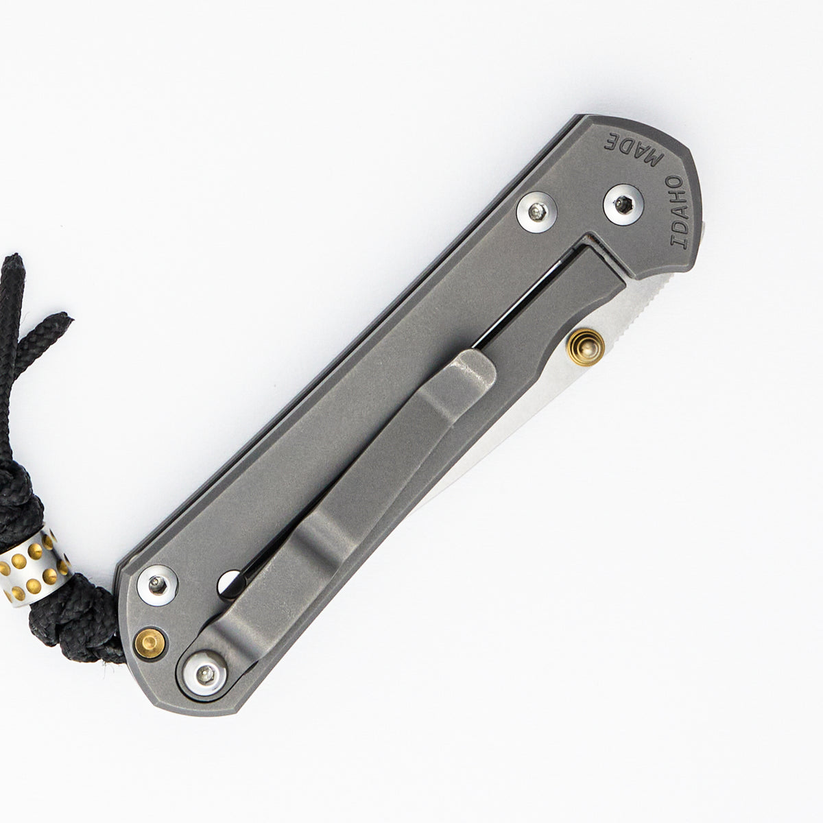 Small Sebenza 31 - Drop Point Polished CPM MagnaCut Blade - Gold Double Thumb Lugs