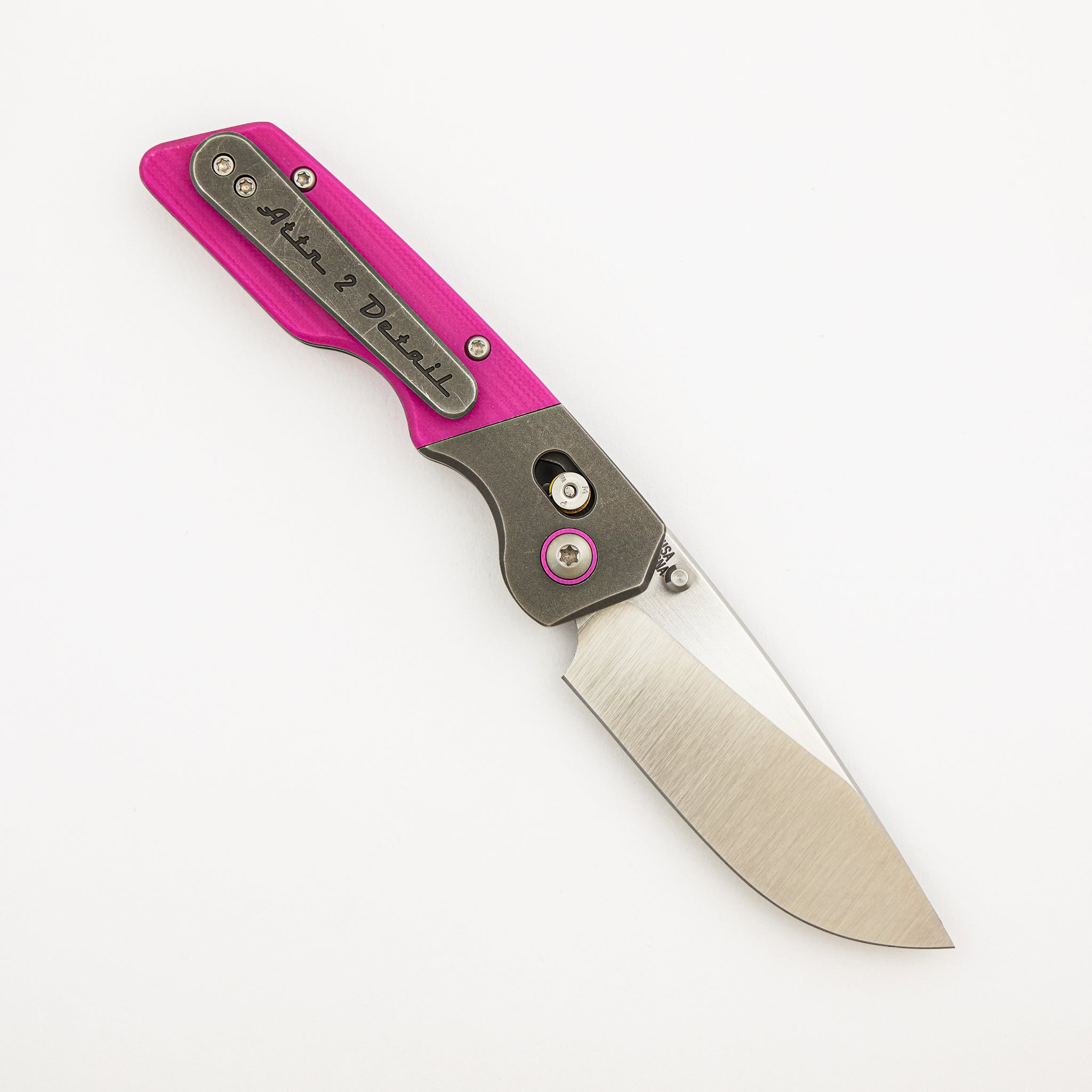 MK 3 - Medium - Barlock - MagnaCut Blade - Pink G10/Titanium Handle