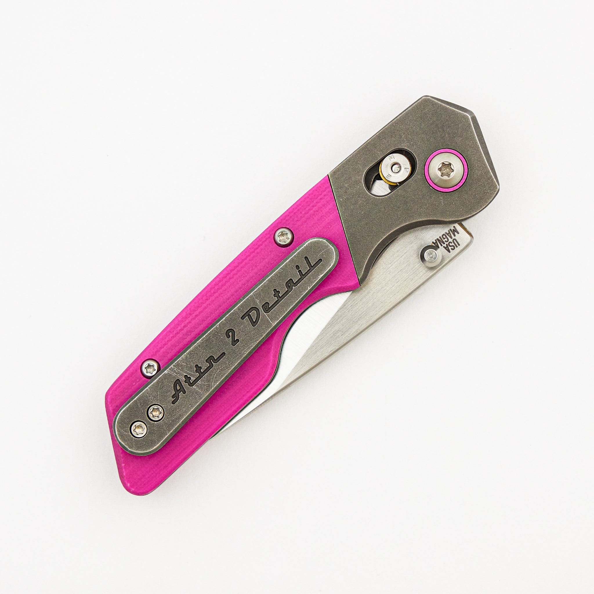 MK 3 - Medium - Barlock - MagnaCut Blade - Pink G10/Titanium Handle