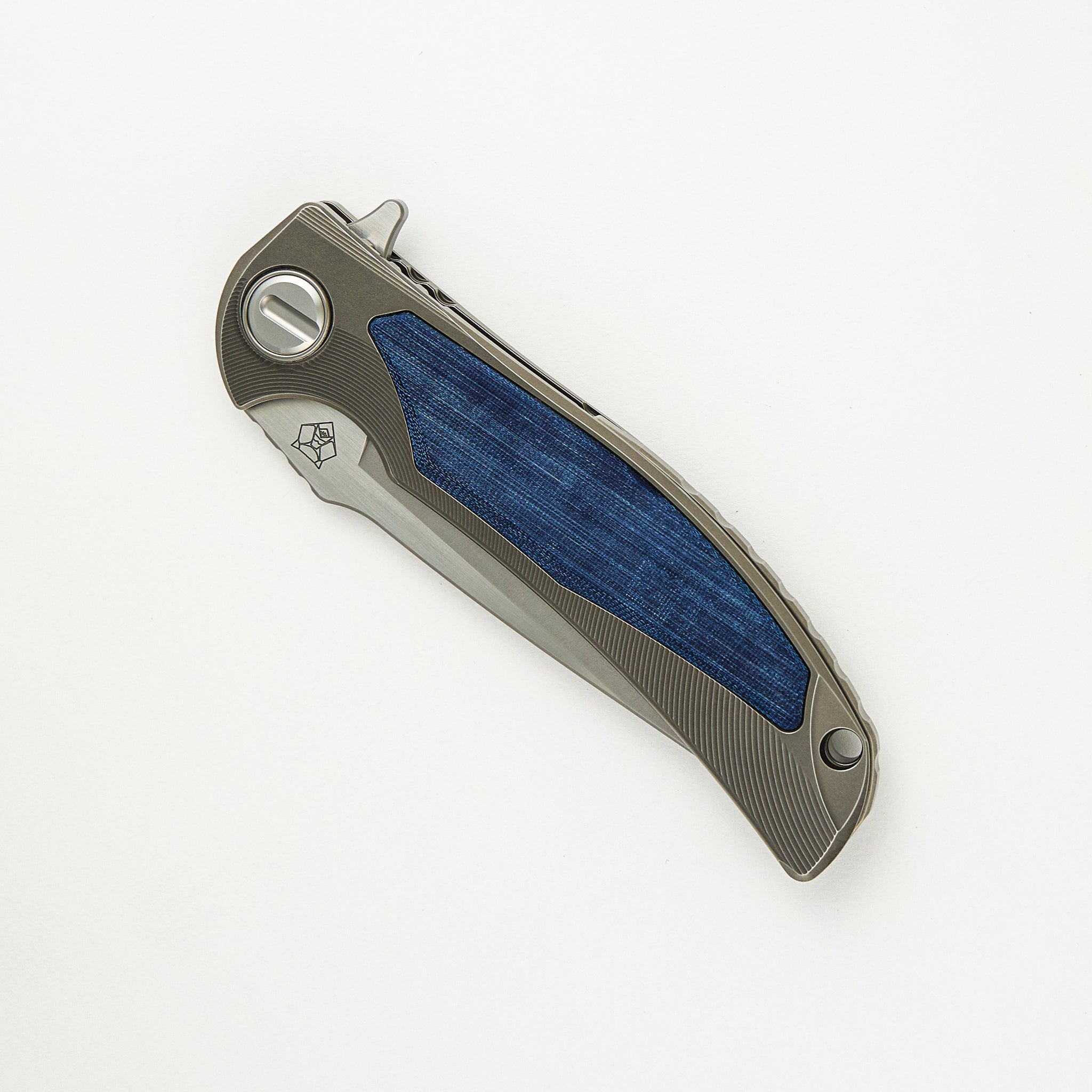 Denim Overkill - S90V Blade - Titanium Handle W/ Jeans Micarta Inlays - SRRBS "Limited Edition" (RJ Martin Design)