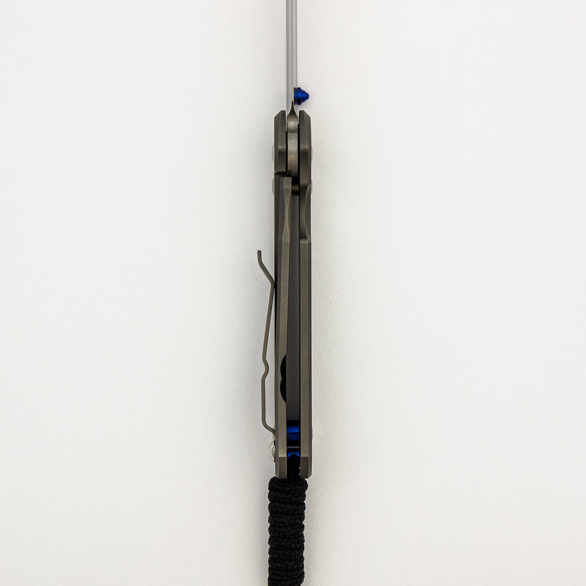 Small Sebenza 31 - Insingo CPM MagnaCut Blade - Glass Blasted - Blue Single Thumb Lug