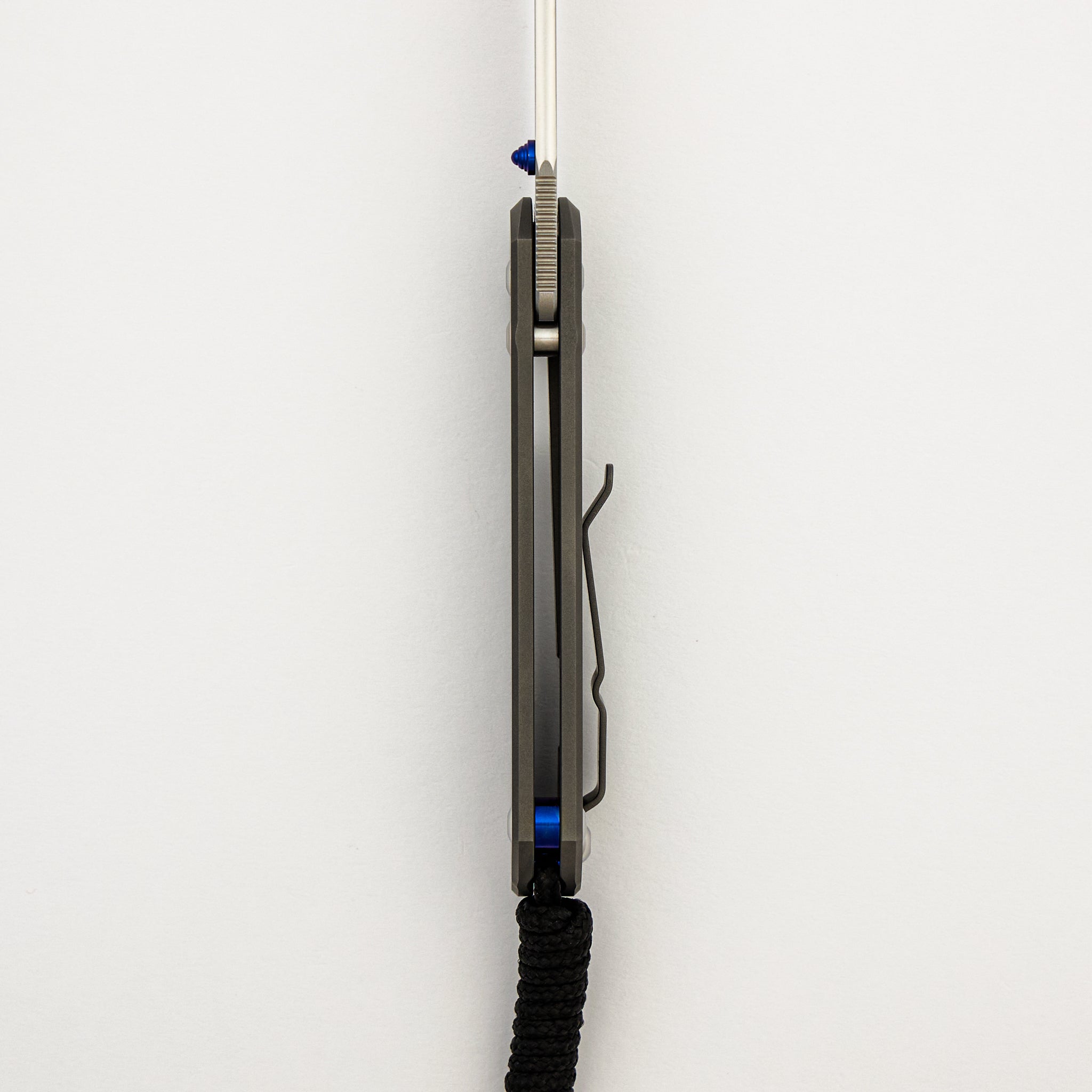 Small Sebenza 31 - Insingo CPM MagnaCut Blade - Glass Blasted - Blue Single Thumb Lug