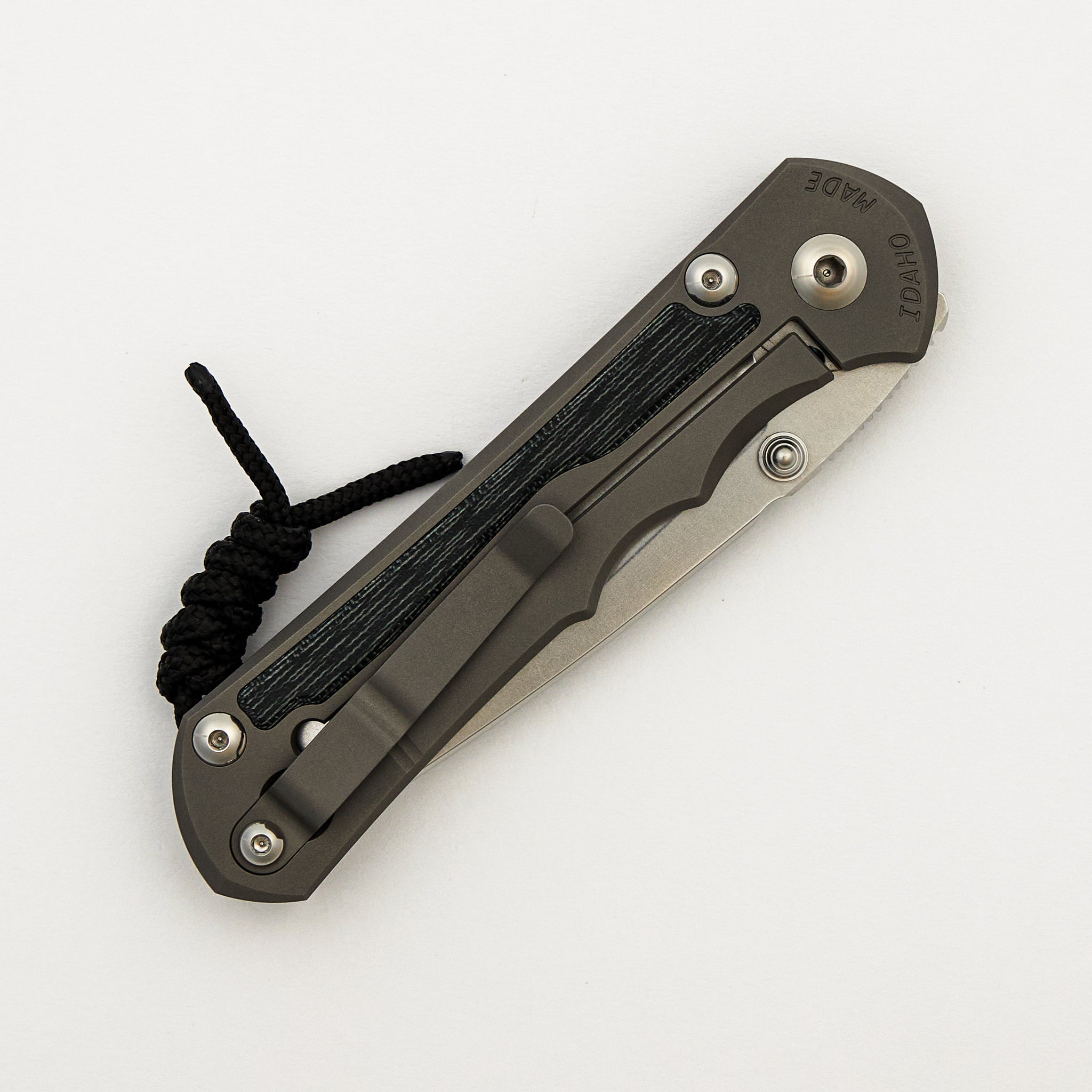 Large Inkosi - Black Canvas Micarta Inlay - Drop Point CPM MagnaCut Blade - Glass Blasted