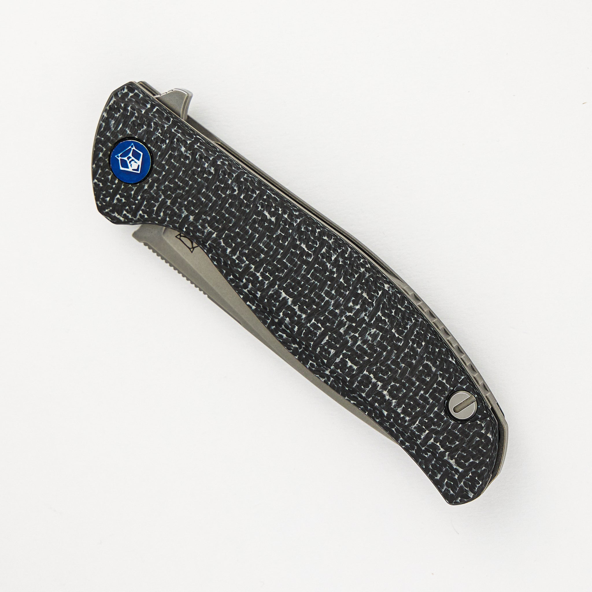 F3R - White Carbon Fiber Handle - M390 Blade - MRBS