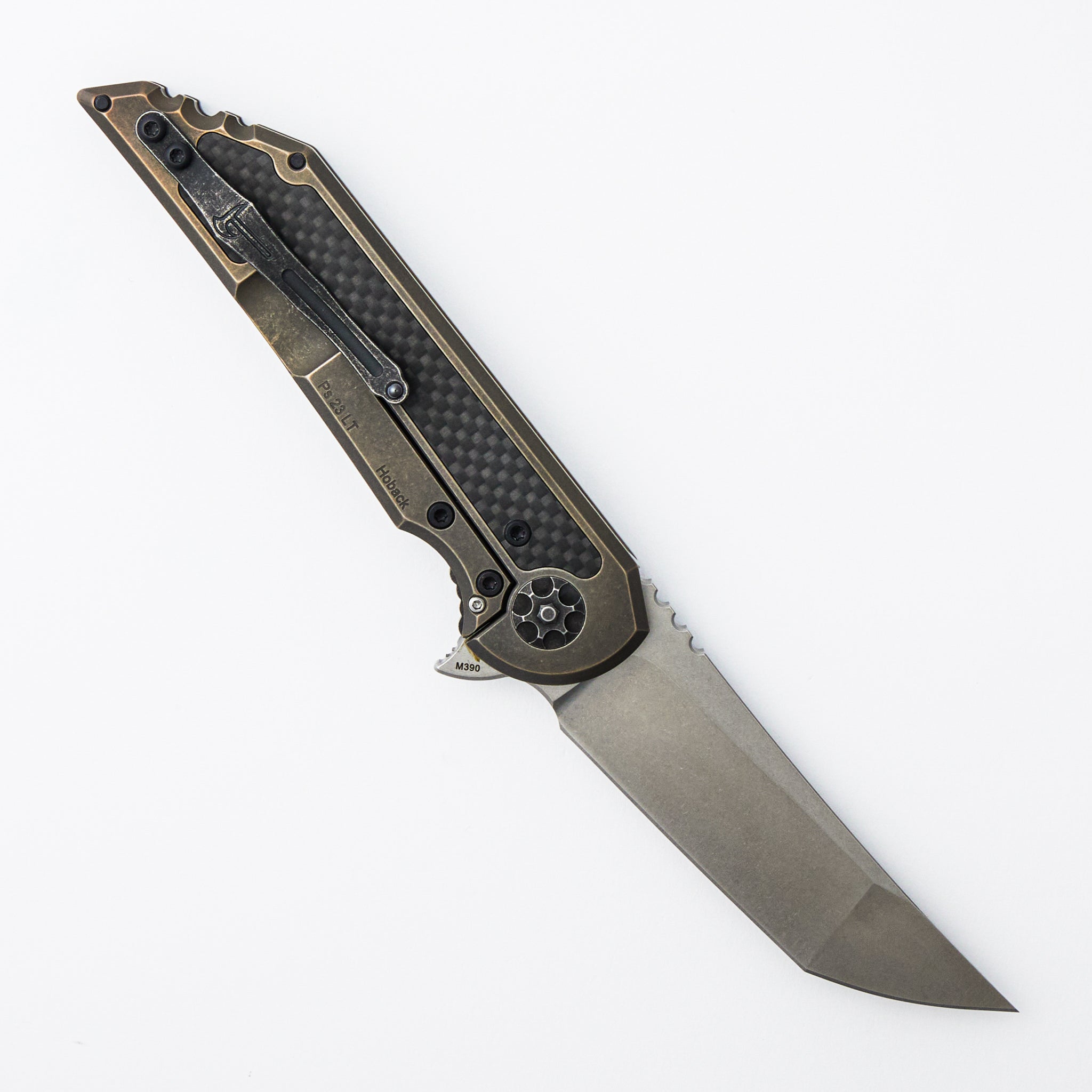 Kwaiback - Titanium/Carbon Fiber Handle - M390 Blade (Jake Hoback Design)
