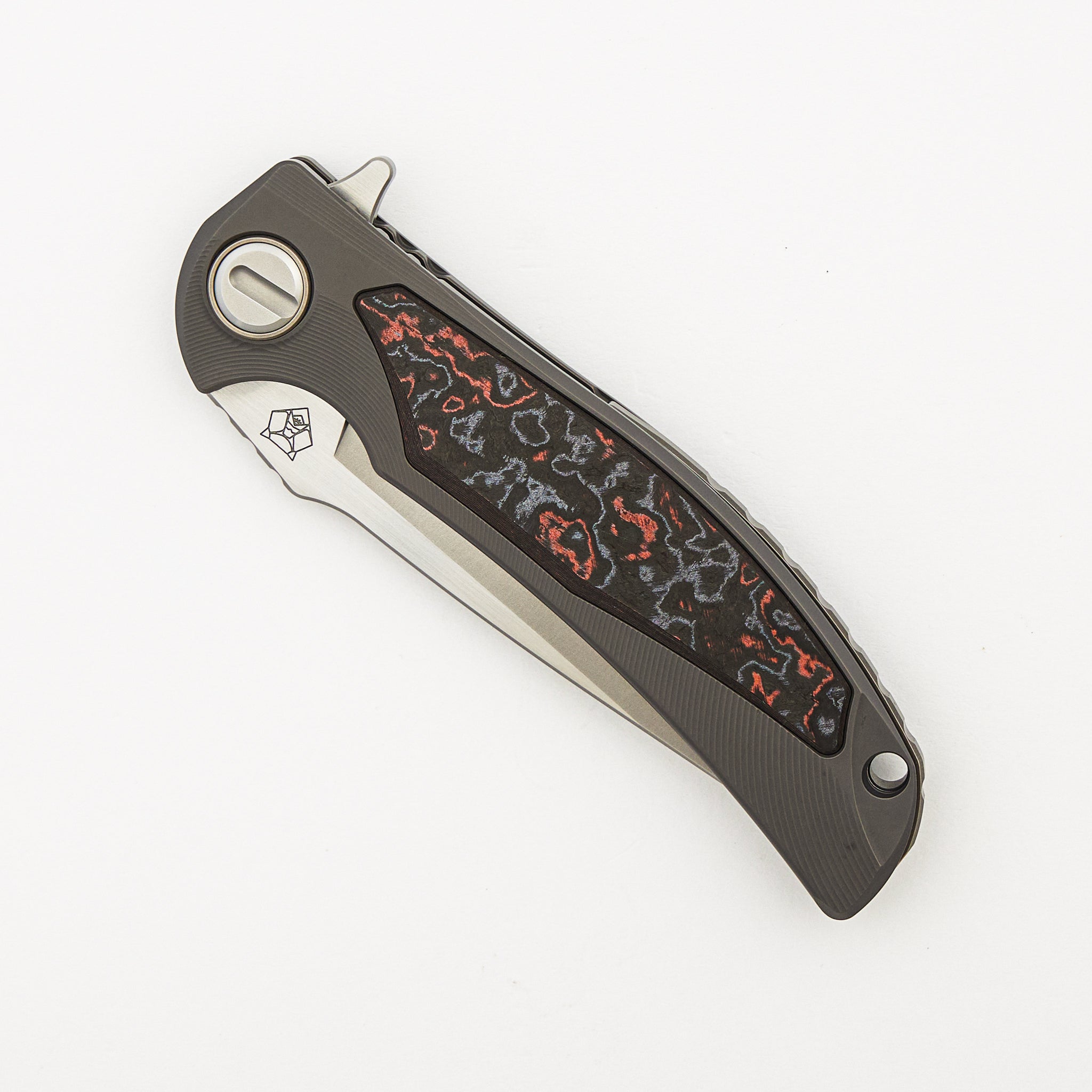 "Limited Edition" Molten Overkill - MagnaCut Blade - Titanium Handle W/ Lava & Ash CarboTi Inlays - SRRBS (RJ Martin Design)