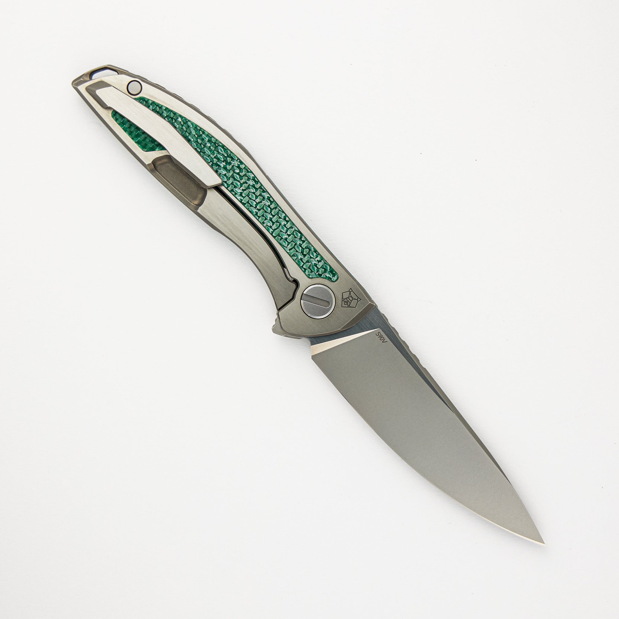 Chris Reeve Collaboration UniHation - Unique Graphic Custom Division - Green Alutex - S90V Blade - MRBS