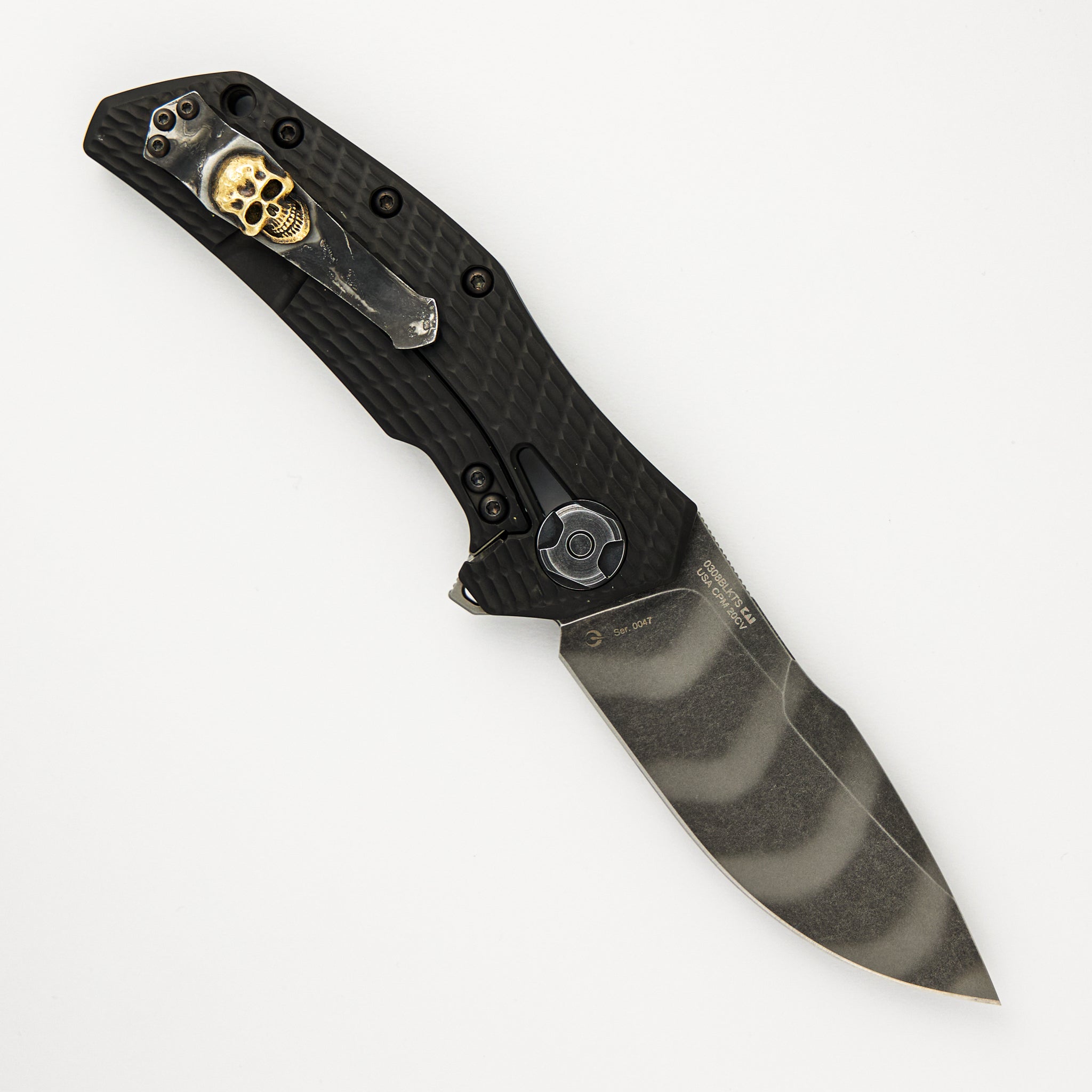 0308BLKTS W/ Steel Flame Skull Clip