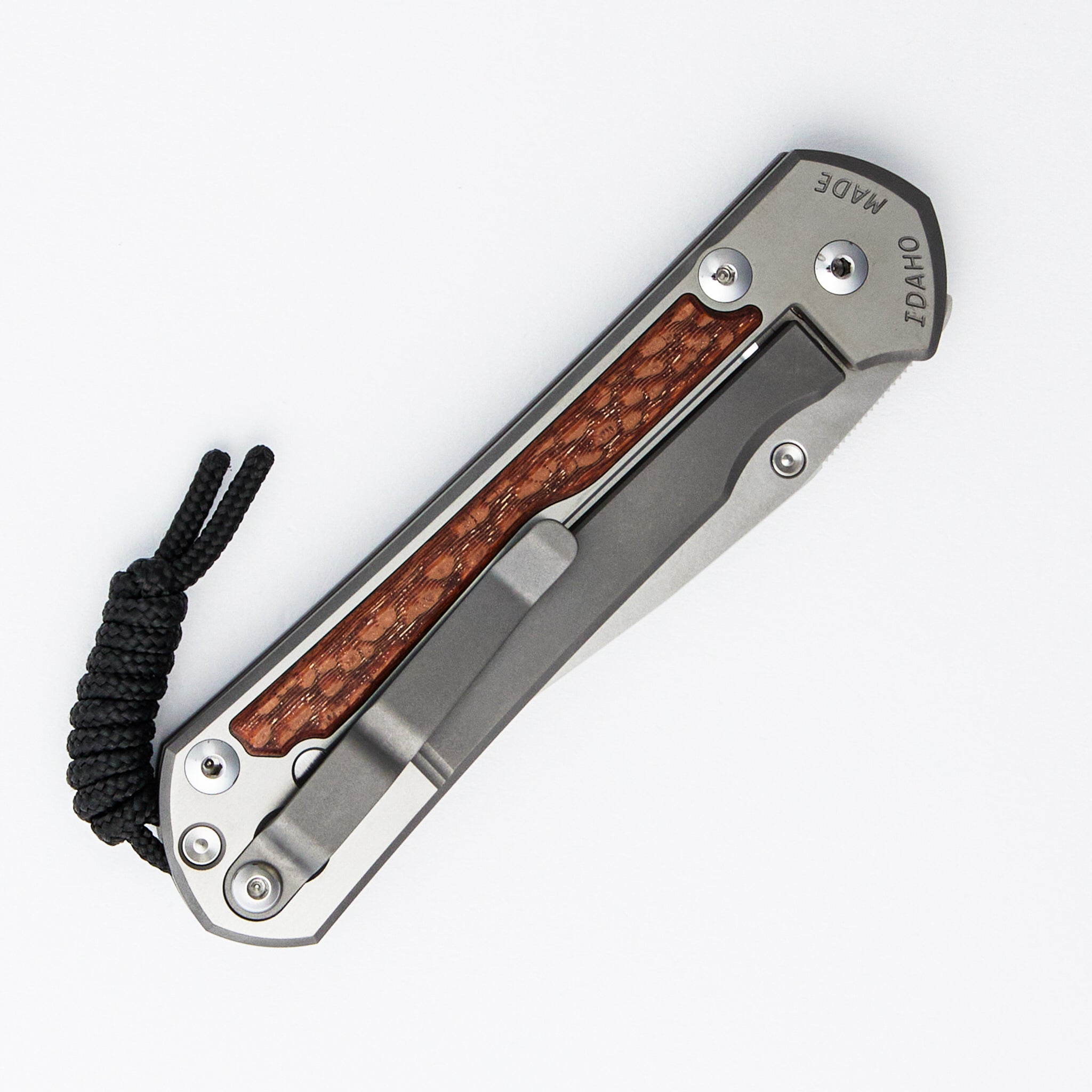 Large Sebenza 31 Annual 2026 - Leopardwood Inlay - Drop Point CPM MagnaCut Blade - Silver Single Thumb Lug