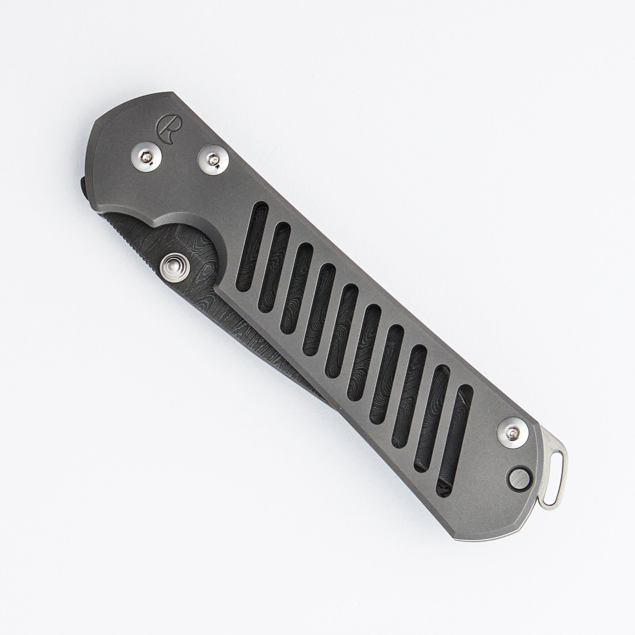 Large Sebenza 31 - Ladder Blade - Glass Blasted - Silver Hardware - Silver Double Thumb Lugs - Aftermarket Modifications By Cap City