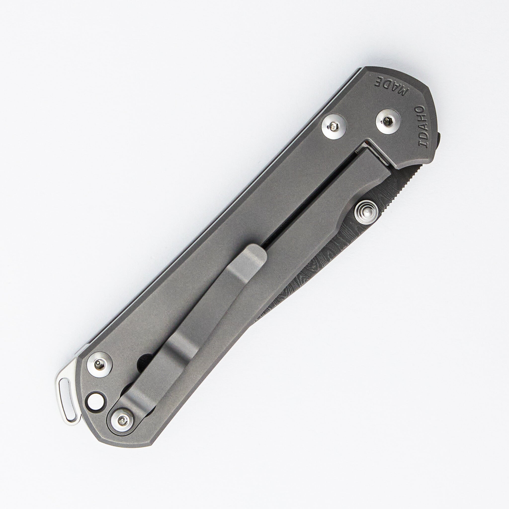 Large Sebenza 31 - Ladder Blade - Glass Blasted - Silver Hardware - Silver Double Thumb Lugs - Aftermarket Modifications By Cap City