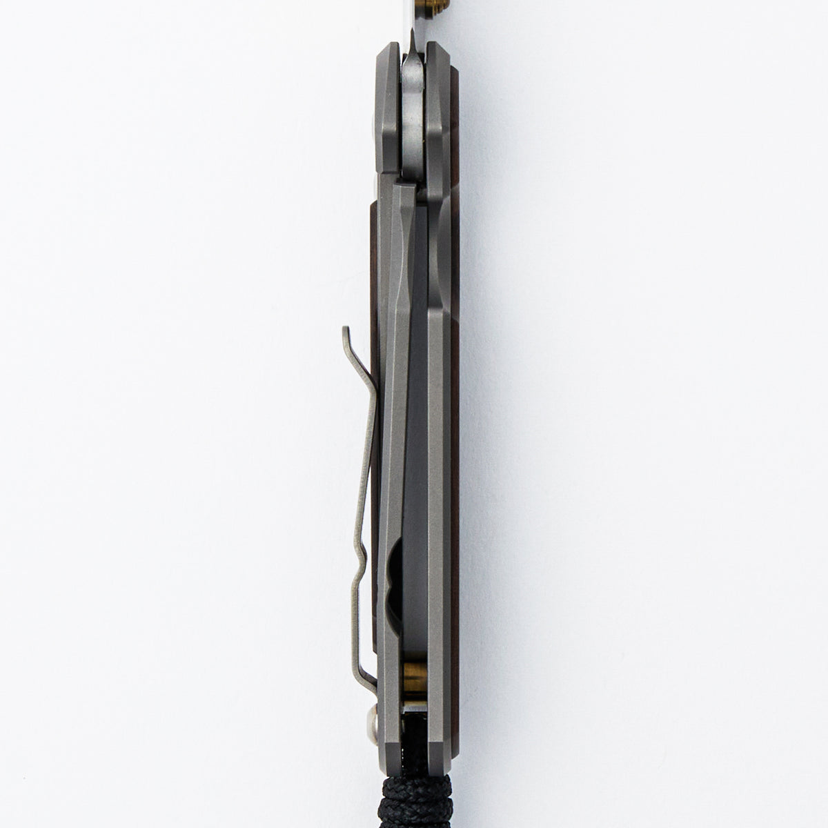 Small Sebenza 31 - Macassar Ebony Inlay - Insingo CPM MagnaCut Blade - Gold Single Thumb Lug