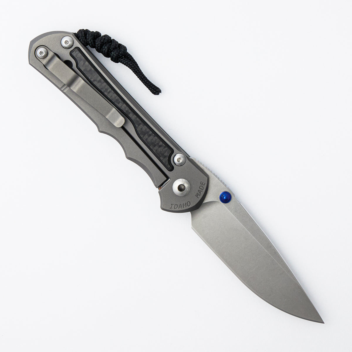 Large Inkosi - Black Carbon Fiber Inlay - Drop Point CPM MagnaCut Blade
