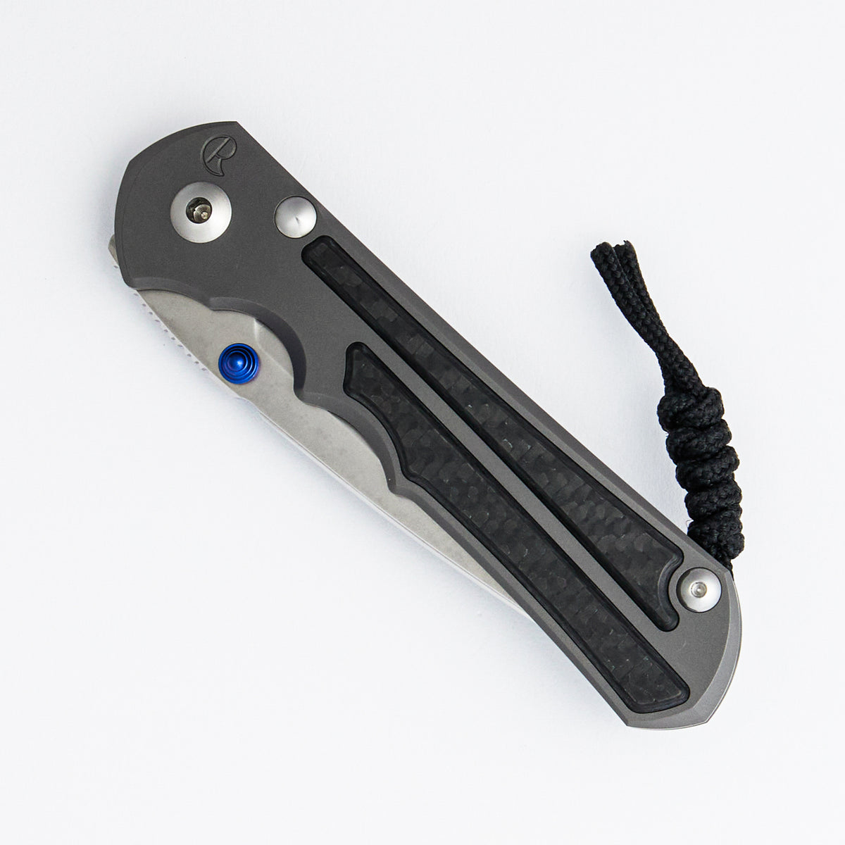 Large Inkosi - Black Carbon Fiber Inlay - Drop Point CPM MagnaCut Blade