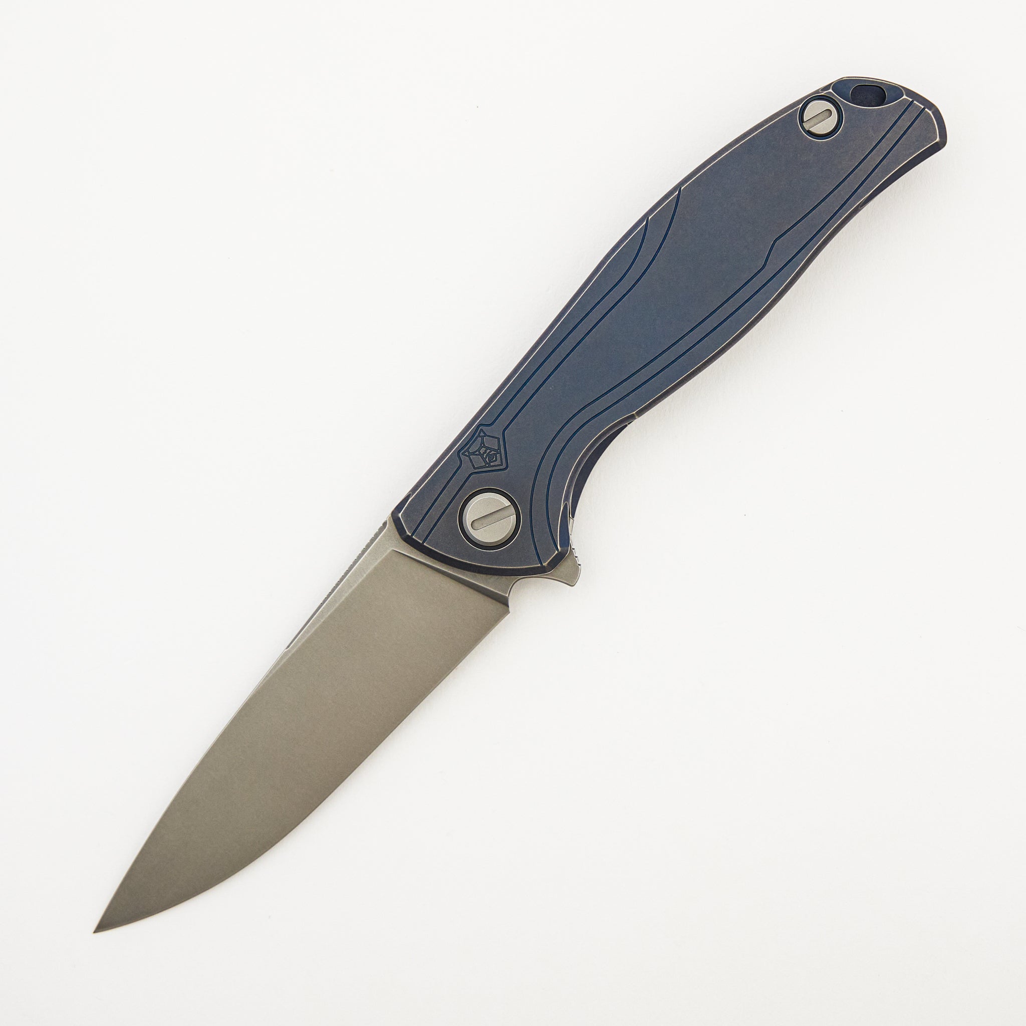 F95 Nudist – M390 Blade - Blue Titanium Handle - MRBS
