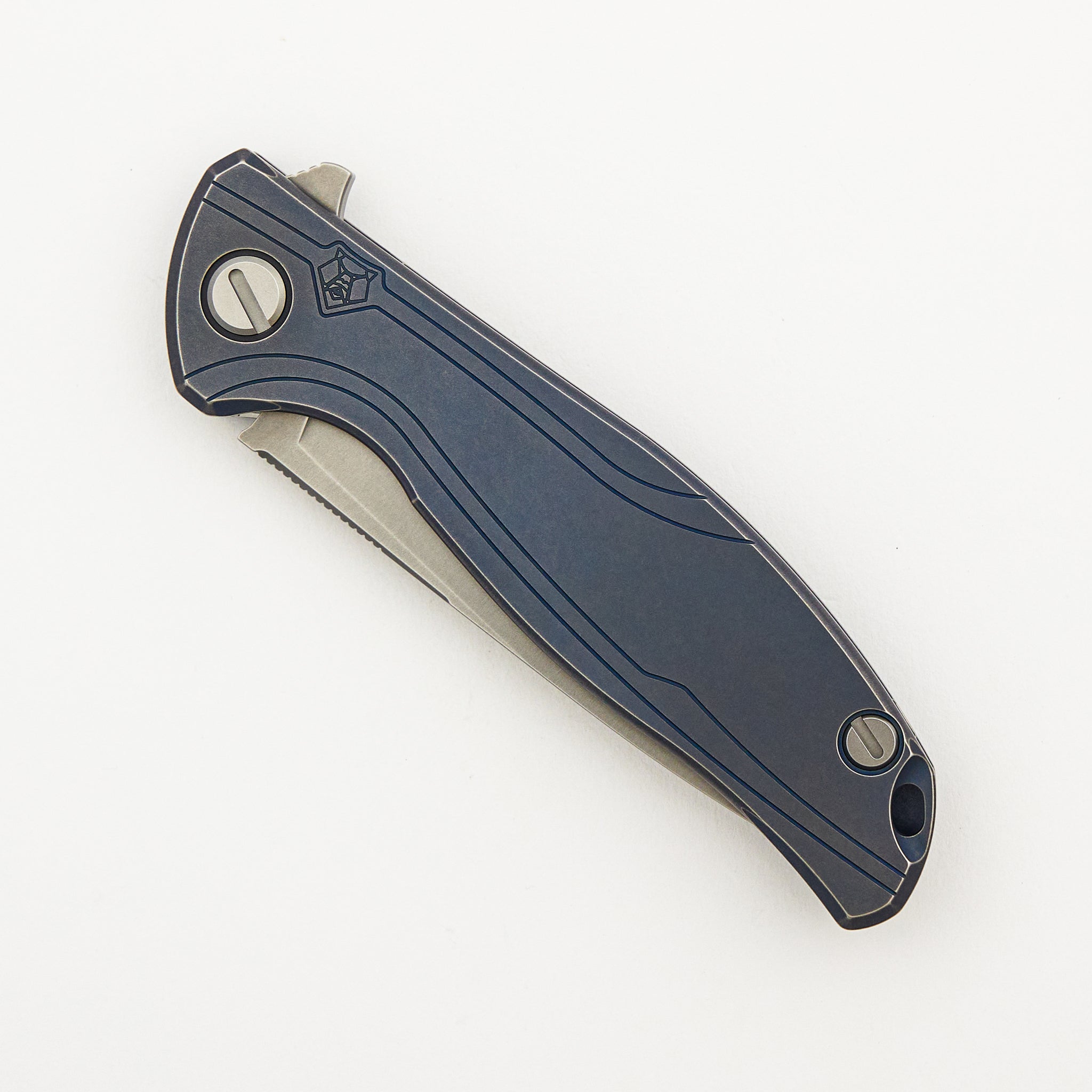 F95 Nudist – M390 Blade - Blue Titanium Handle - MRBS