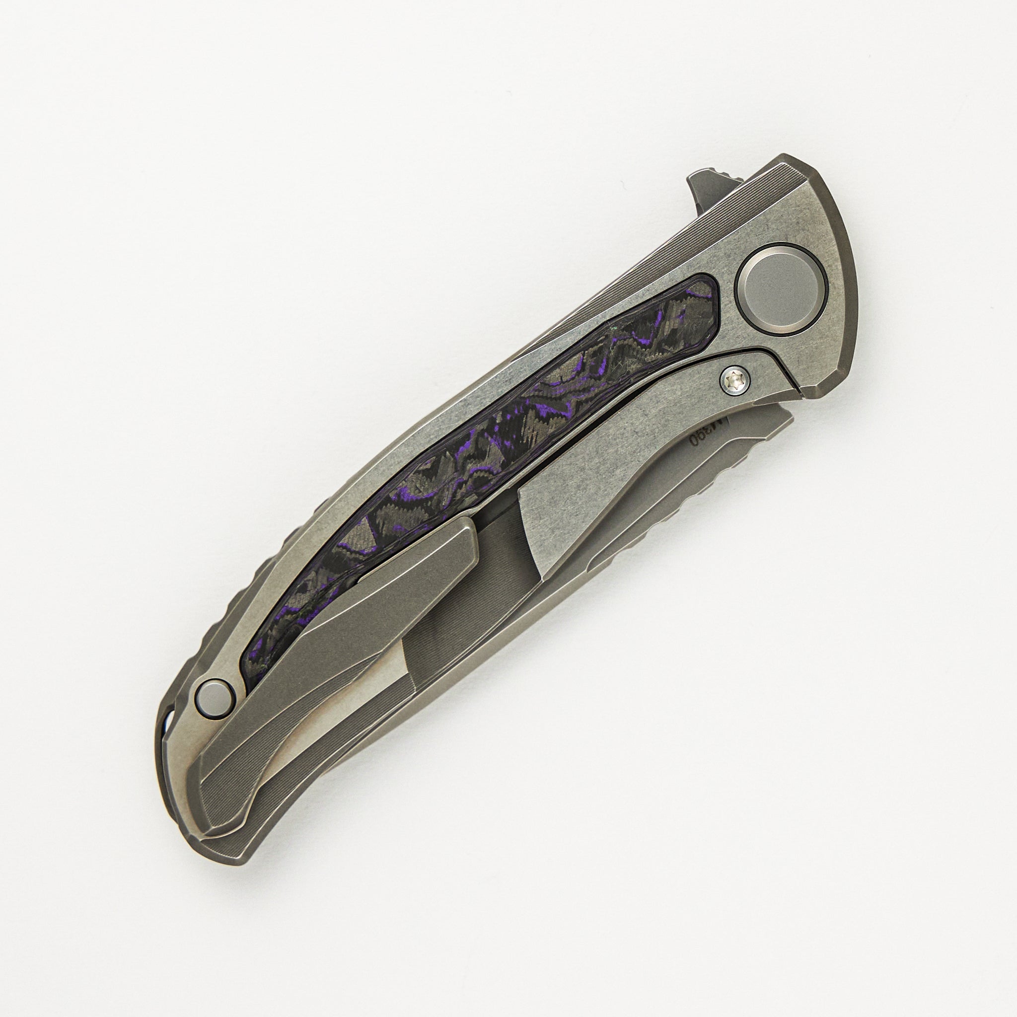 F95NL Gen. 5 - M390 Blade - Titanium Handle - Purple TechnoCarbo Inlays - MRBS